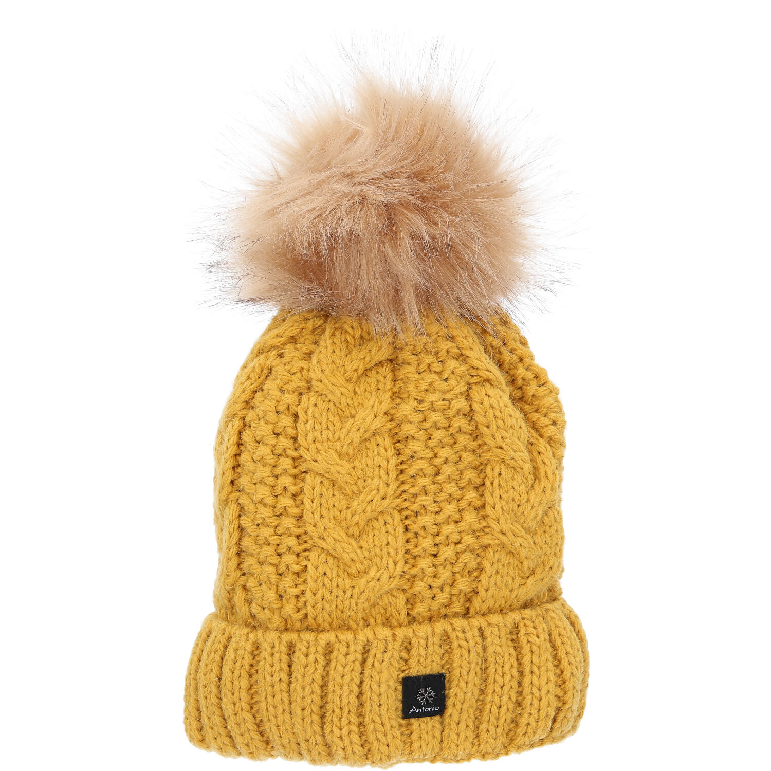 Antonio Damen Strick Mütze Beanie W23/24 yellow