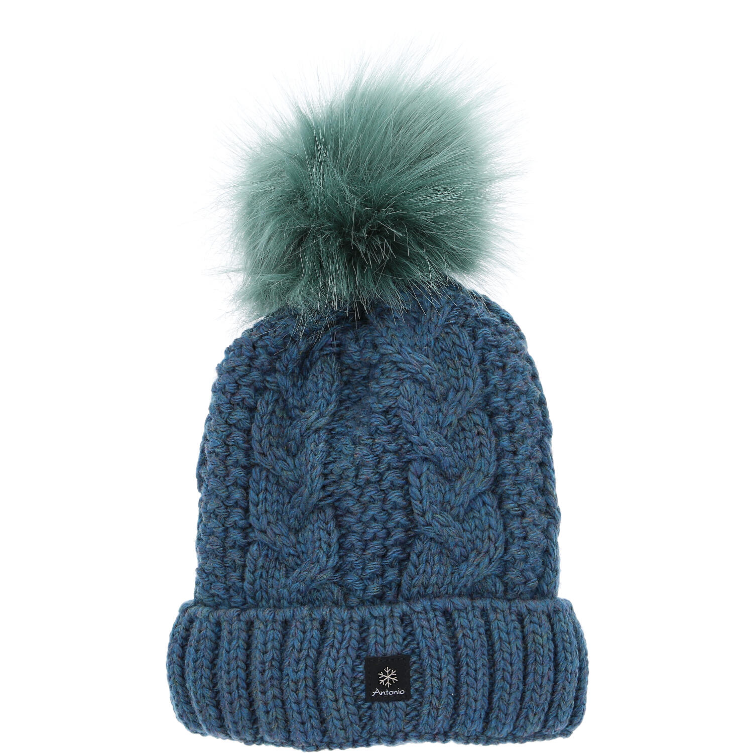 Antonio Damen Strick Mütze Beanie W23/24 petrol