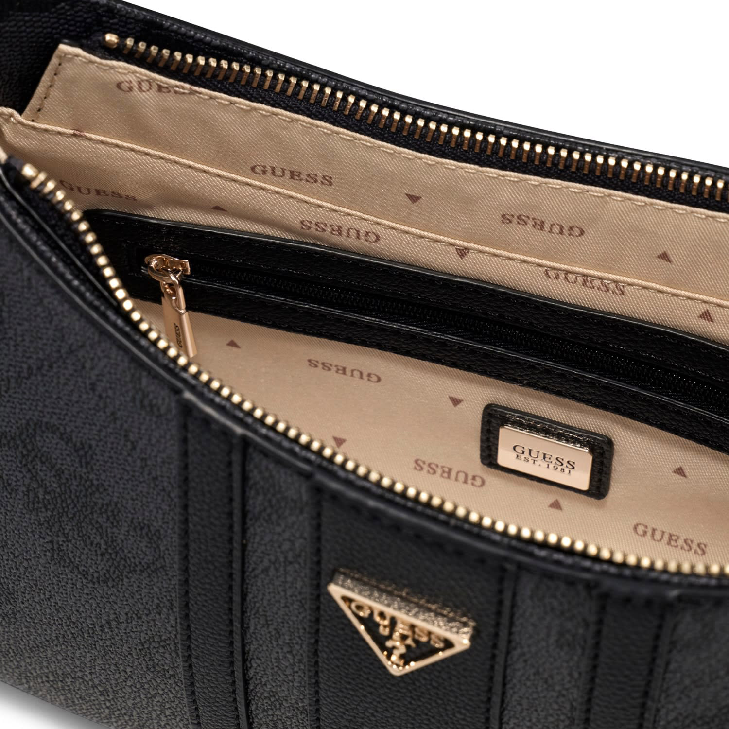GUESS Umhängetasche Noelle II Top Zip Coal Logo Abbildung 3