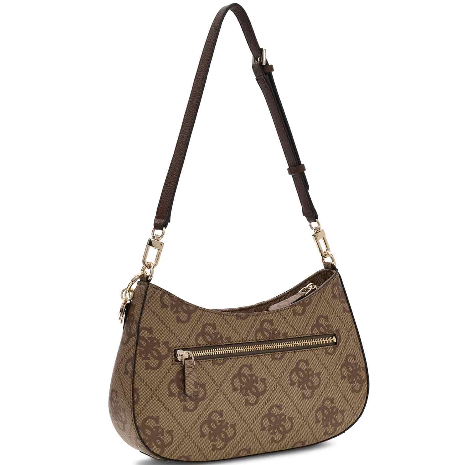 GUESS Umhängetasche Noelle II Top Zip Latte Logo/Brown Abbildung 4