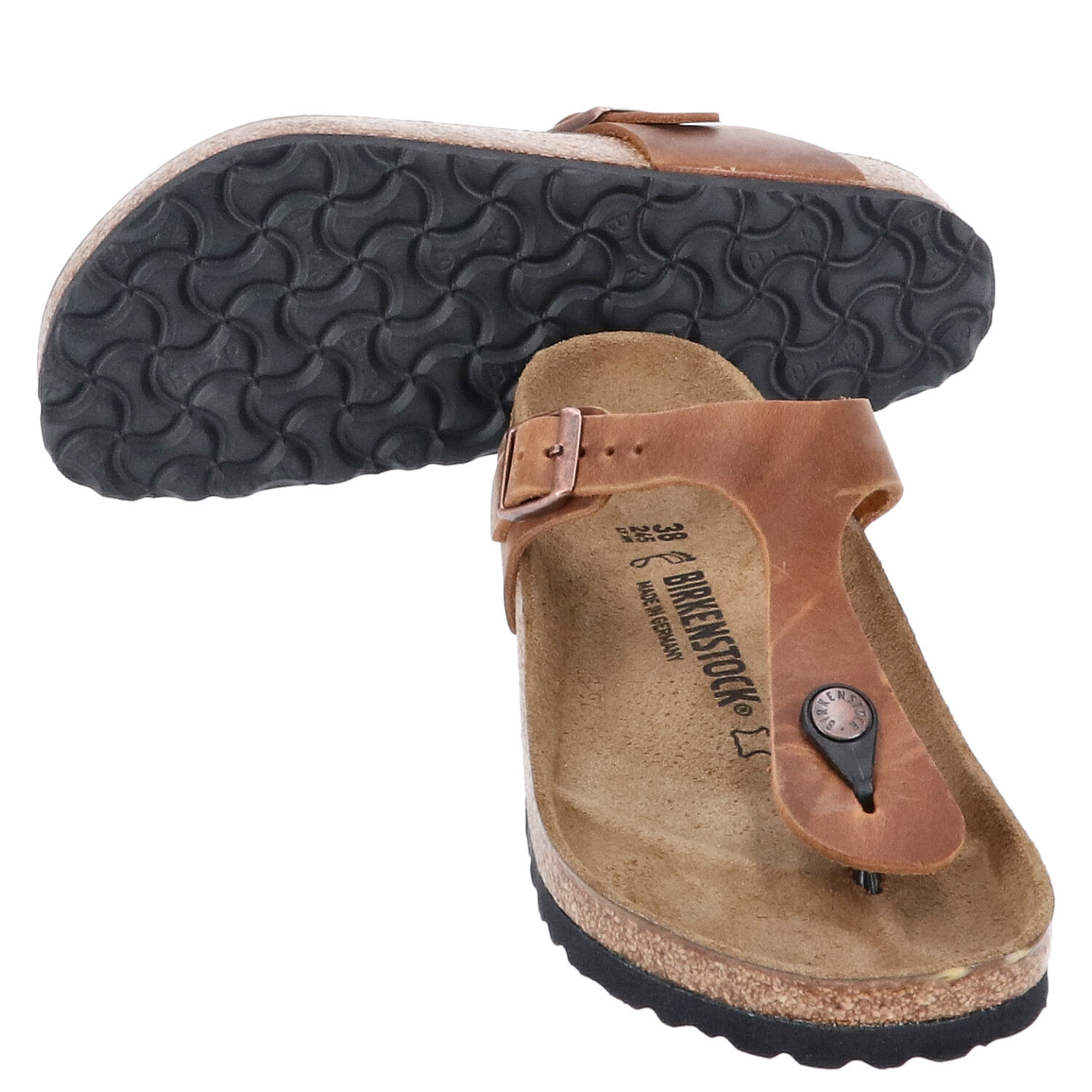 Birkenstock Sandalen Größe 38 Gezeh BS Antique Brown   Abbildung 1
