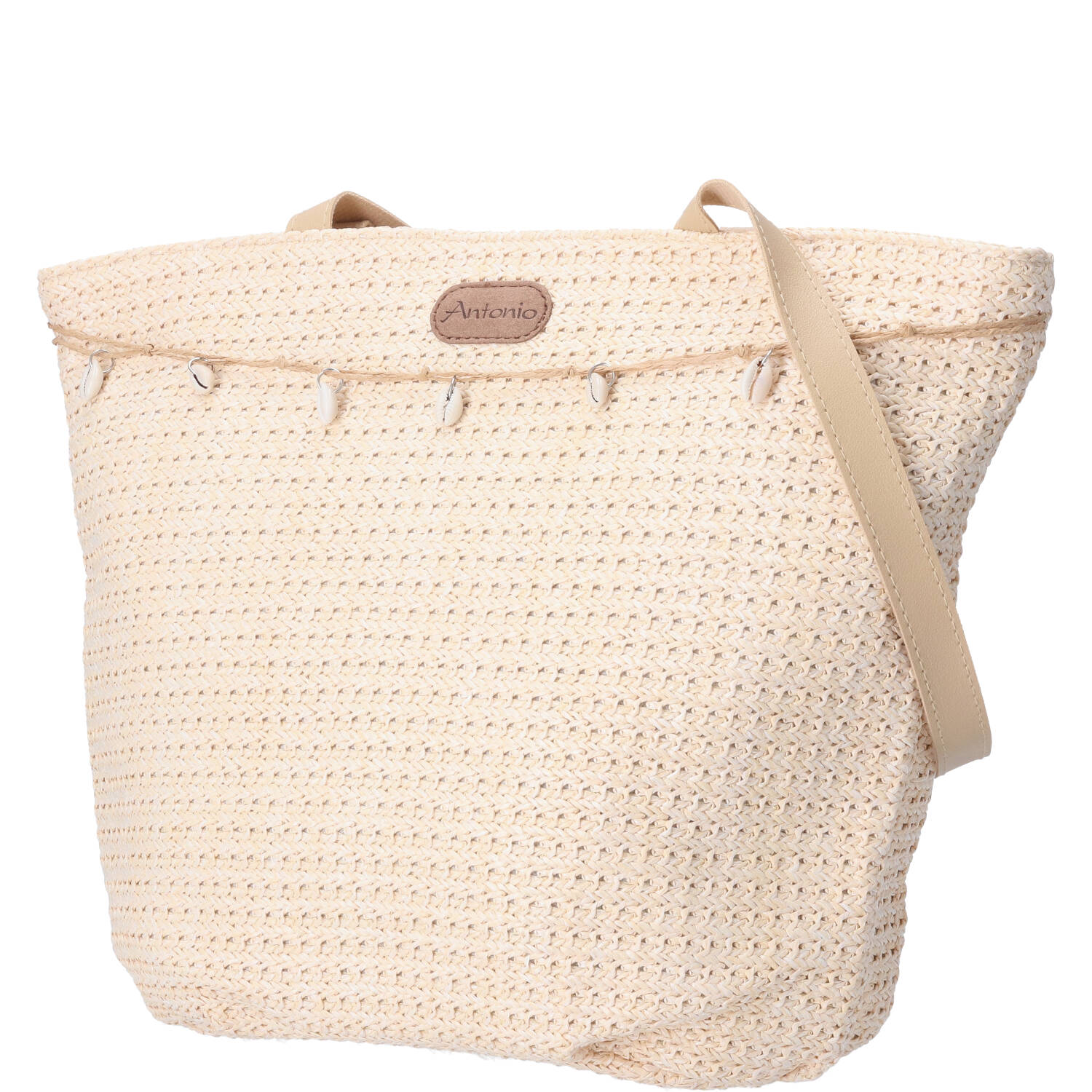 Antonio Damen Bast Tasche L  beige