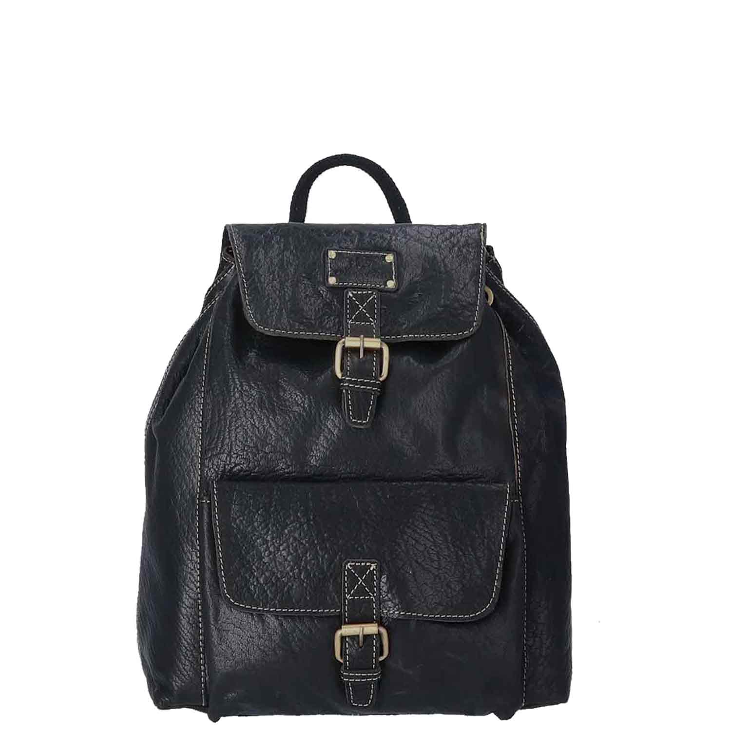 The Skandinavian Brand Backpack Leather  schwarz