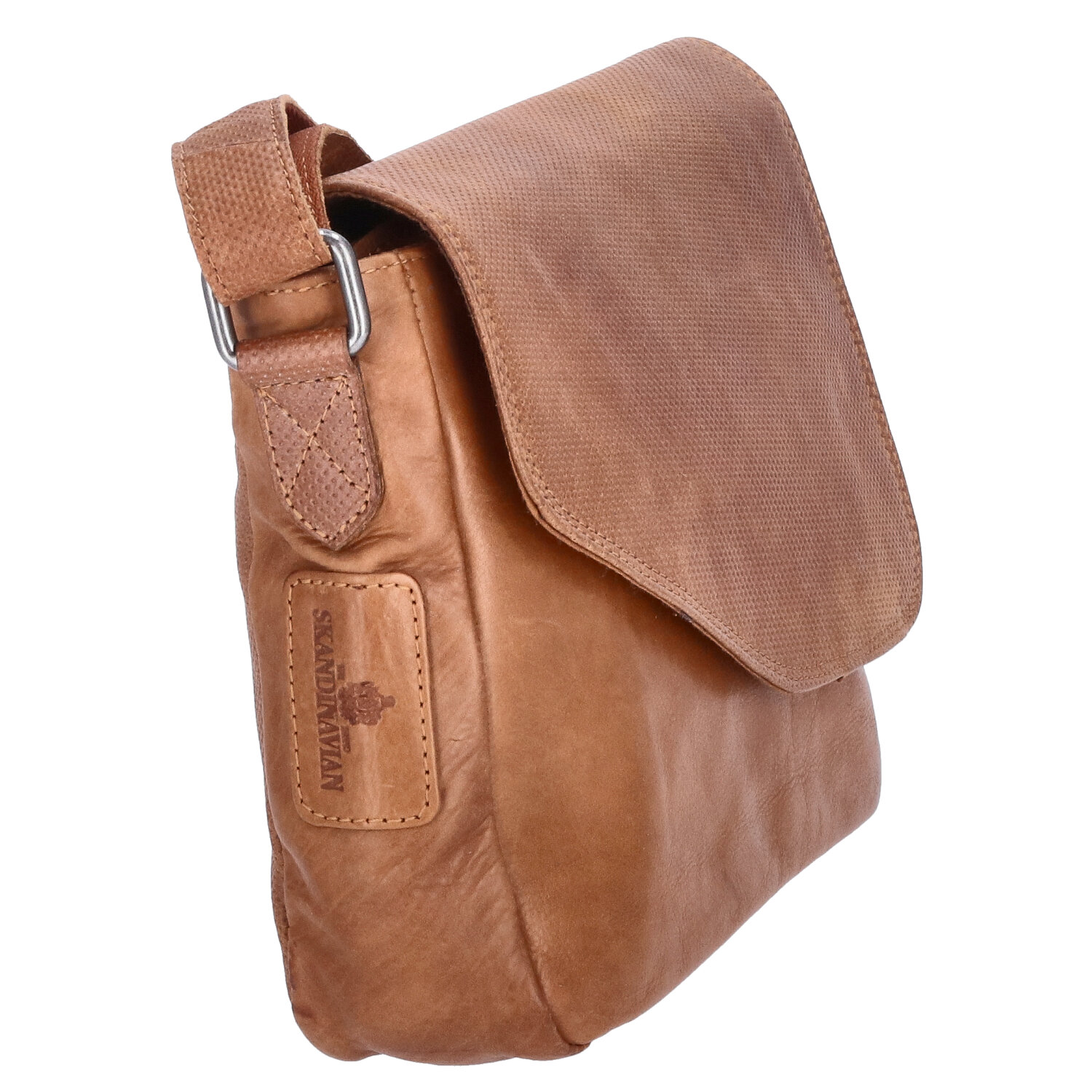 The Skandinavian Brand Damen Leder Umhängetasche  Cognac Abbildung 3