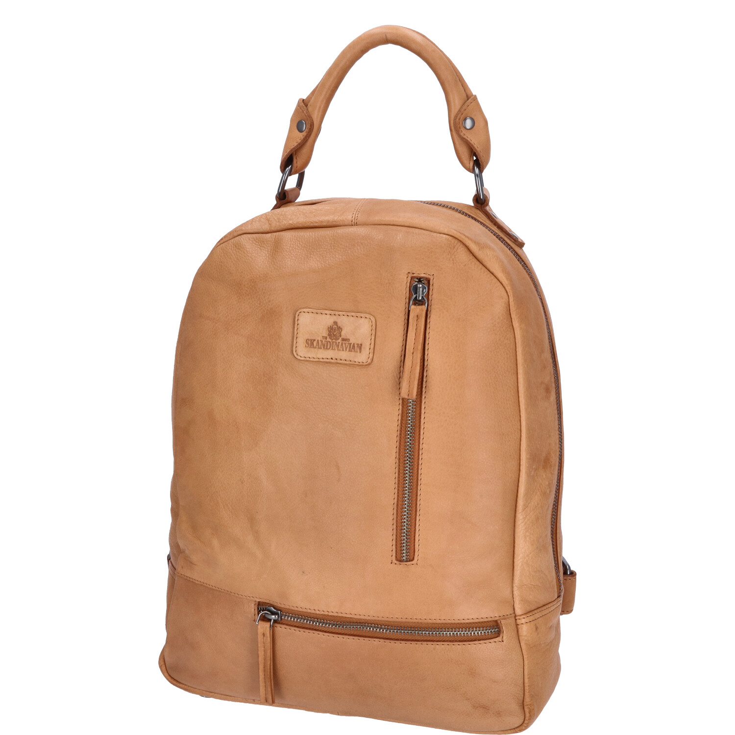 The Skandinavian Brand Damen Leder Rucksack  tan