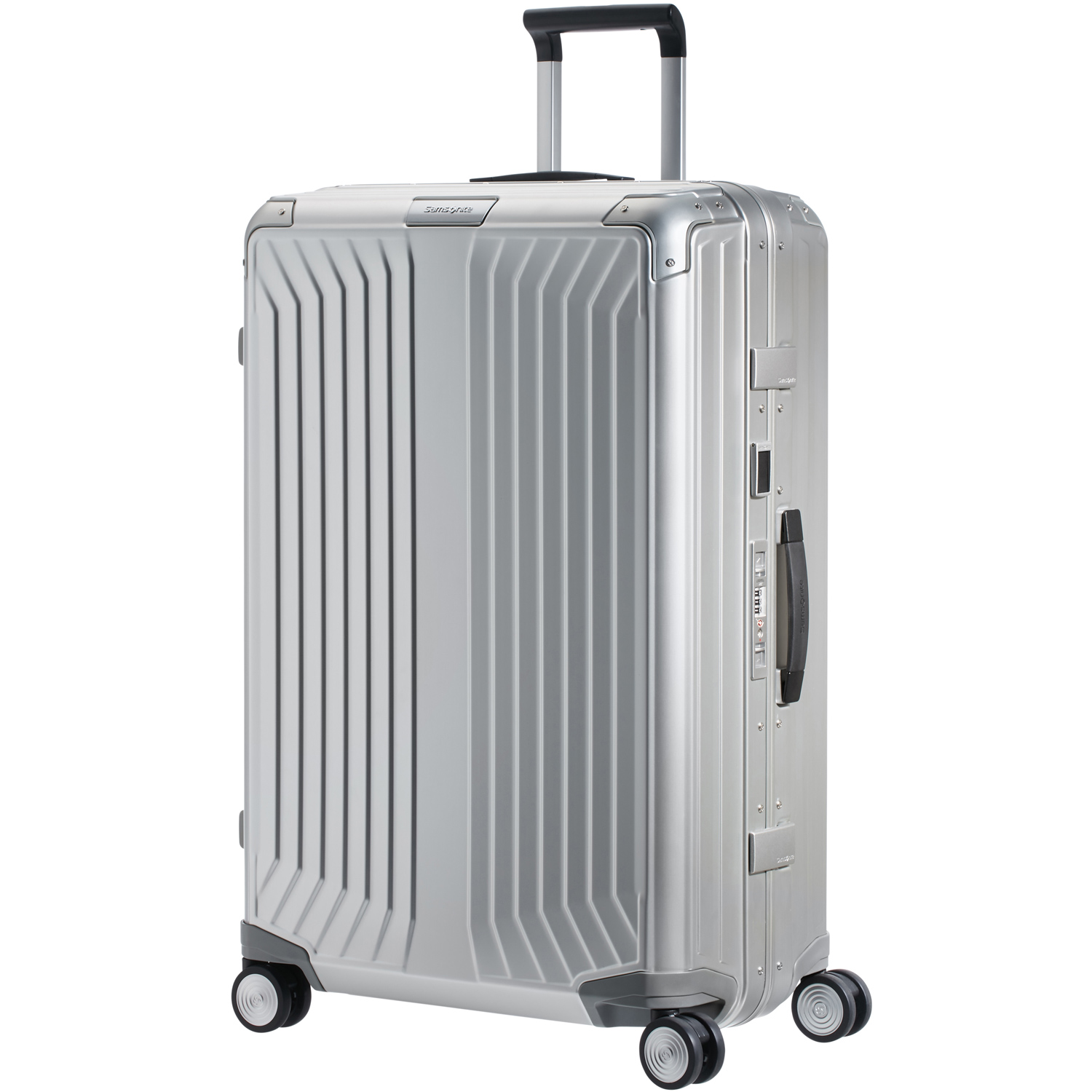 Samsonite Trolley mit 4 Rollen 76cm Lite-Box Aluminium silber