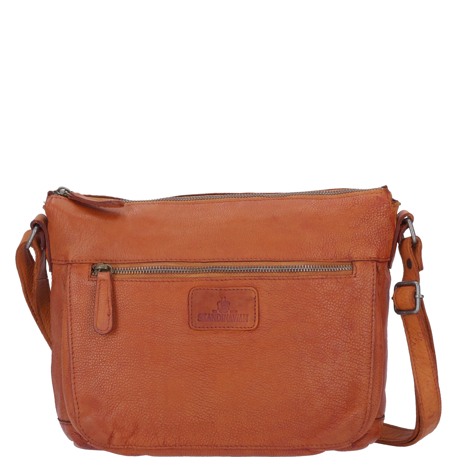 The Skandinavian Brand Lady Leather Shoulder Bag  Cognac