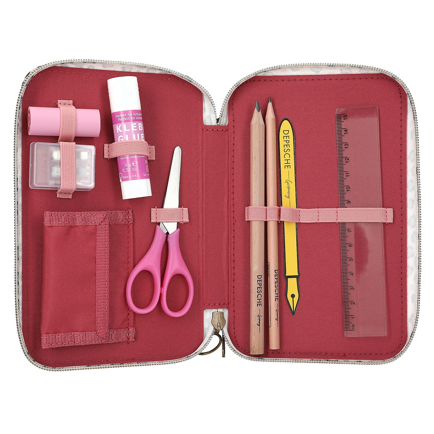 Depesche 3-Fach Federtasche LEOHEART pink Abbildung 4