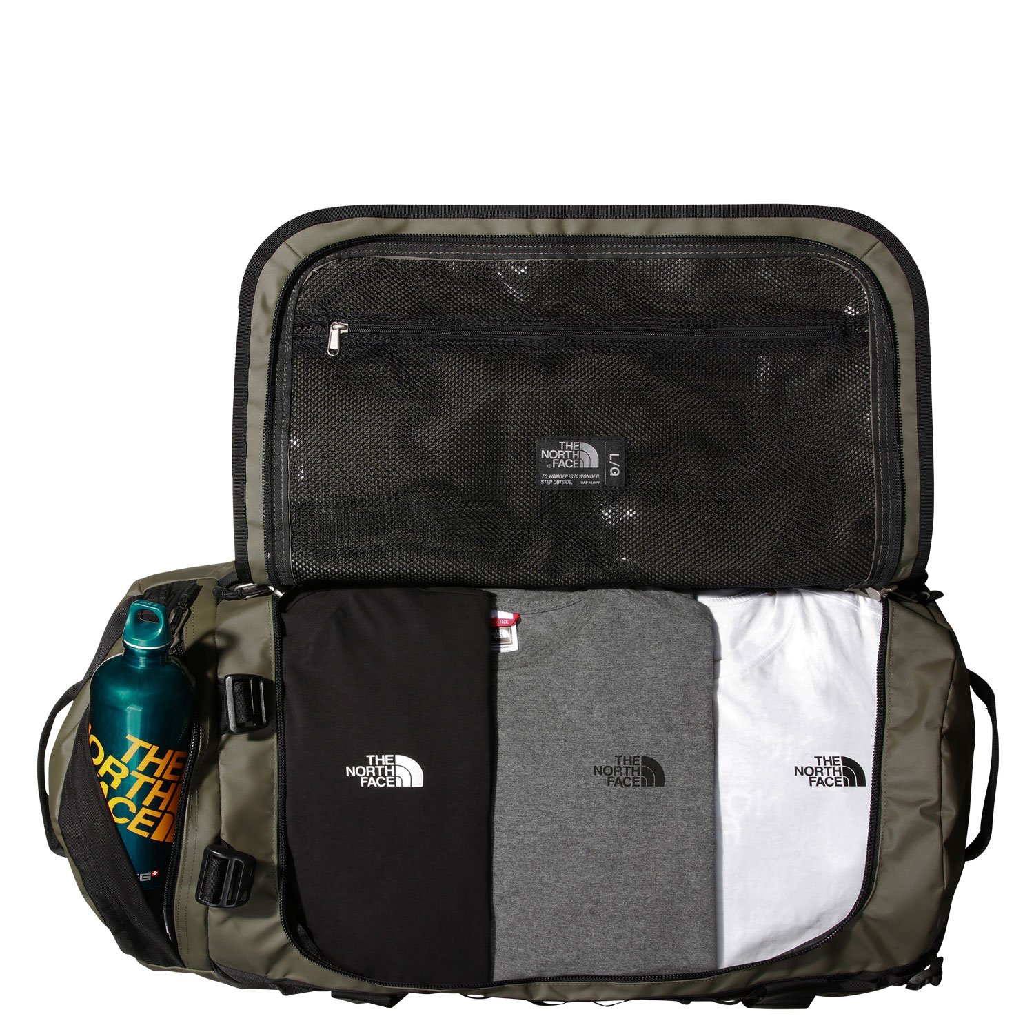 The North Face Reisetasche/Rucksack Base Camp Duffel L new taupe green Abbildung 3