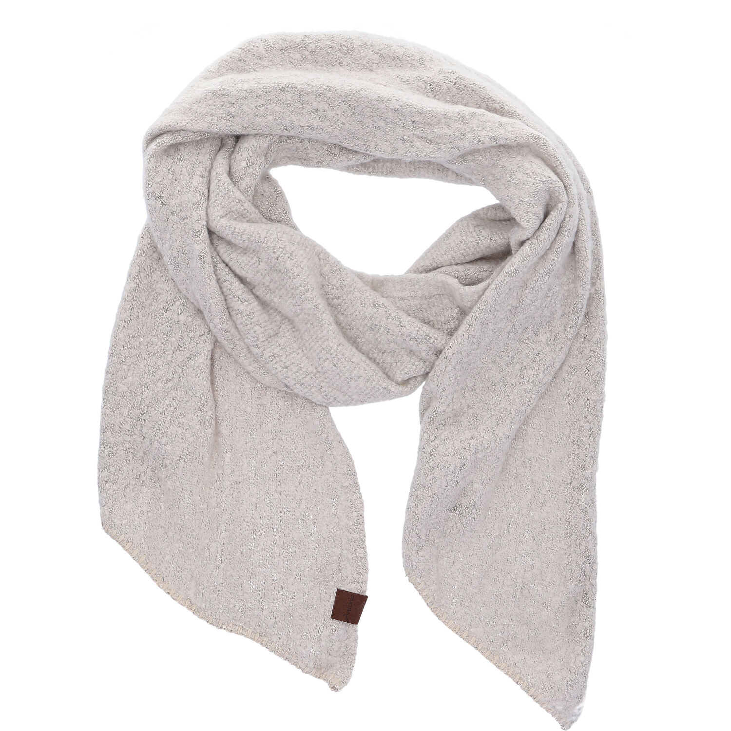 Antonio Damen Strick Schal Bouclé  beige