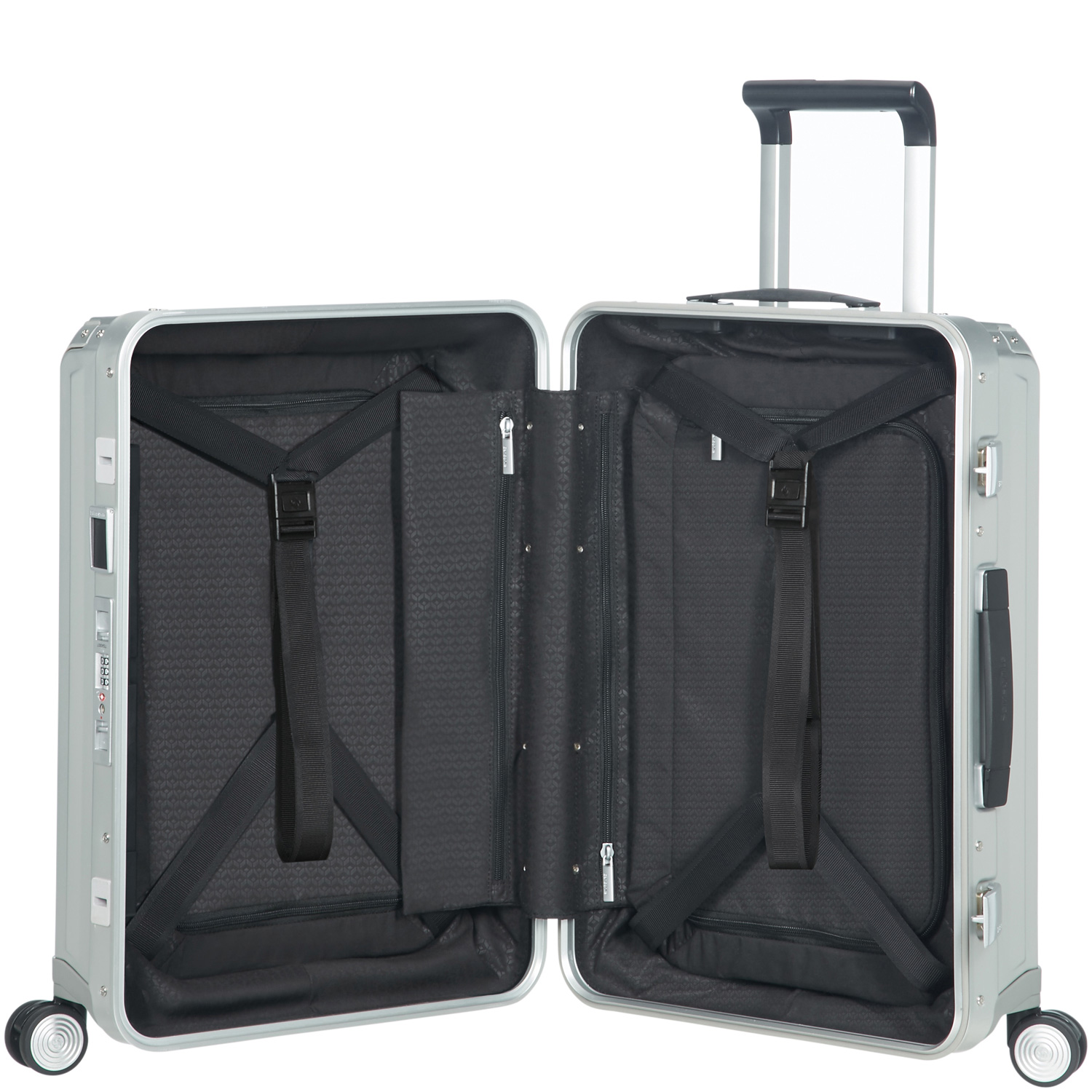 Samsonite Trolley mit 4 Rollen 55cm Lite-Box Aluminium silber Abbildung 4