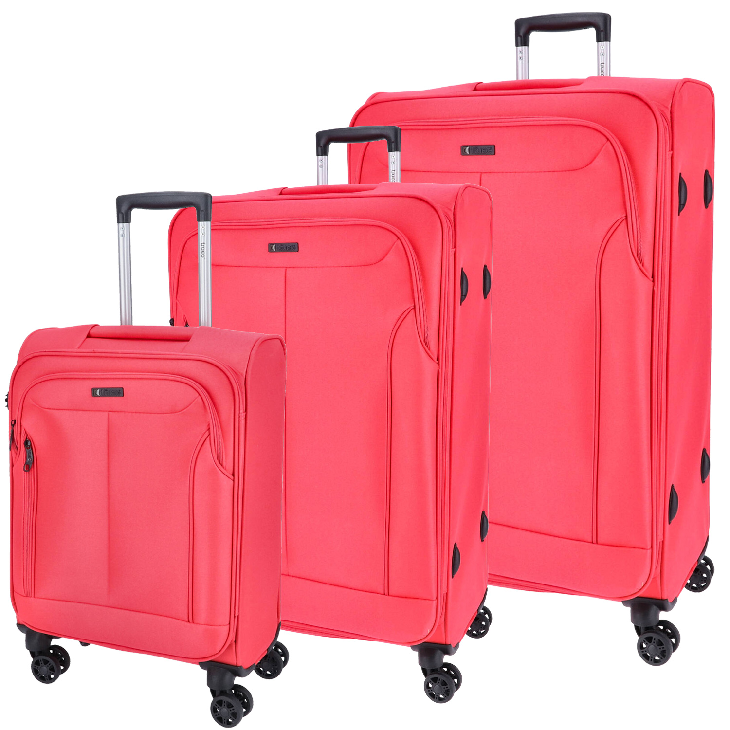 TheTrueC 4 Rollen Koffer 3er Set  S/M/L Kopenhagen fuchsia Abbildung 1