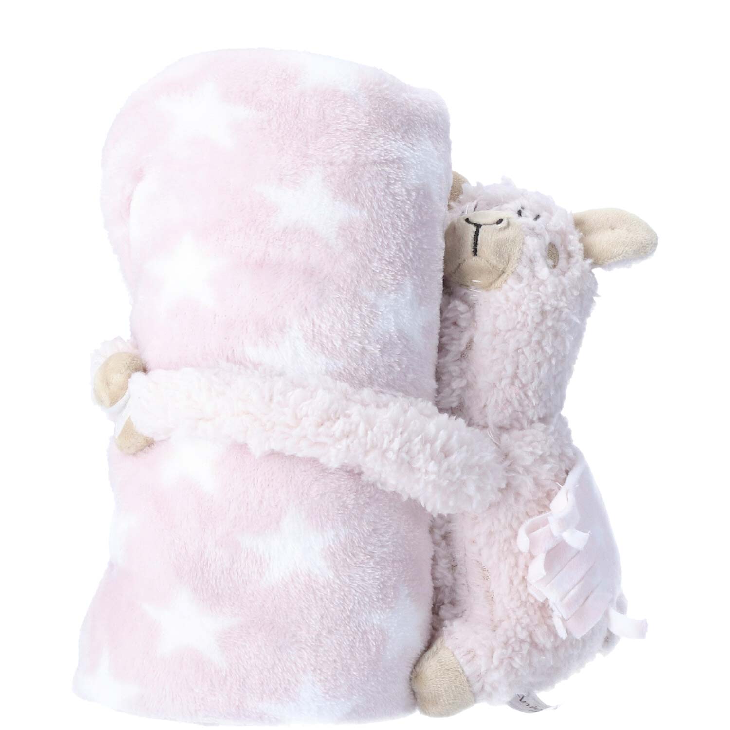 Antonio Baby Plüsch Decke mit Lama Stofftier  lila Abbildung 1