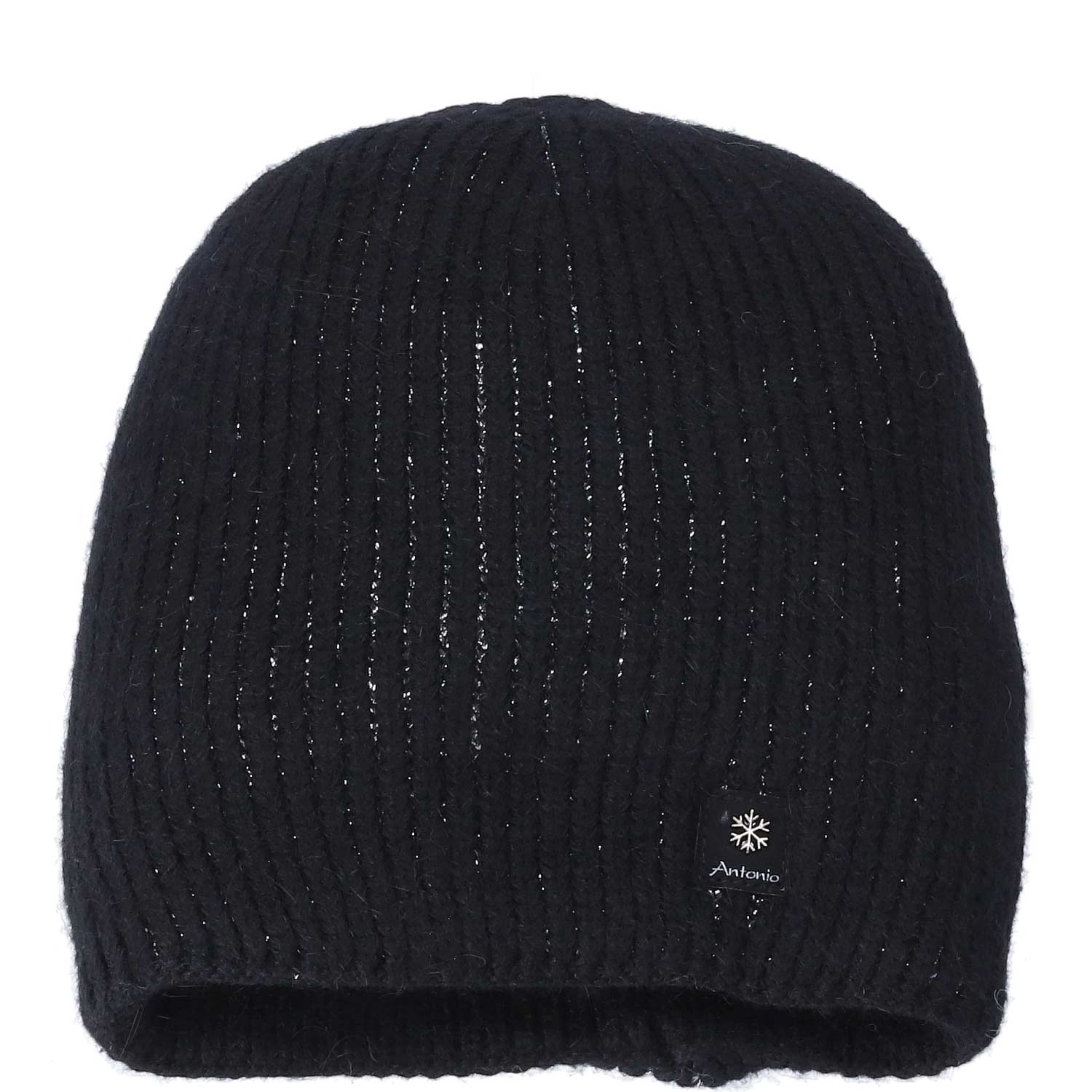 Antonio Winter Lady Hat Secret Glitter Beanie  schwarz