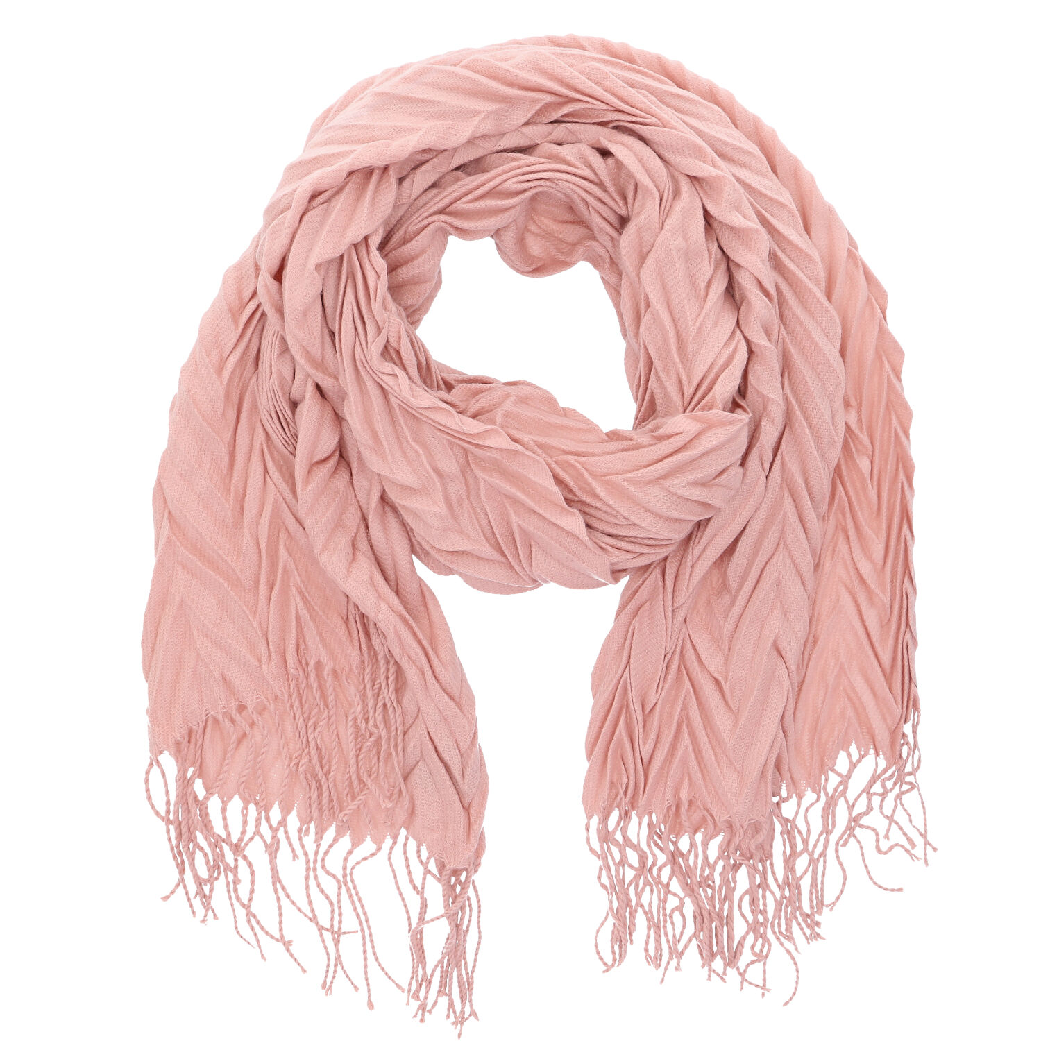 Antonio Damen Winter Schal Cashmera Plissee  rose