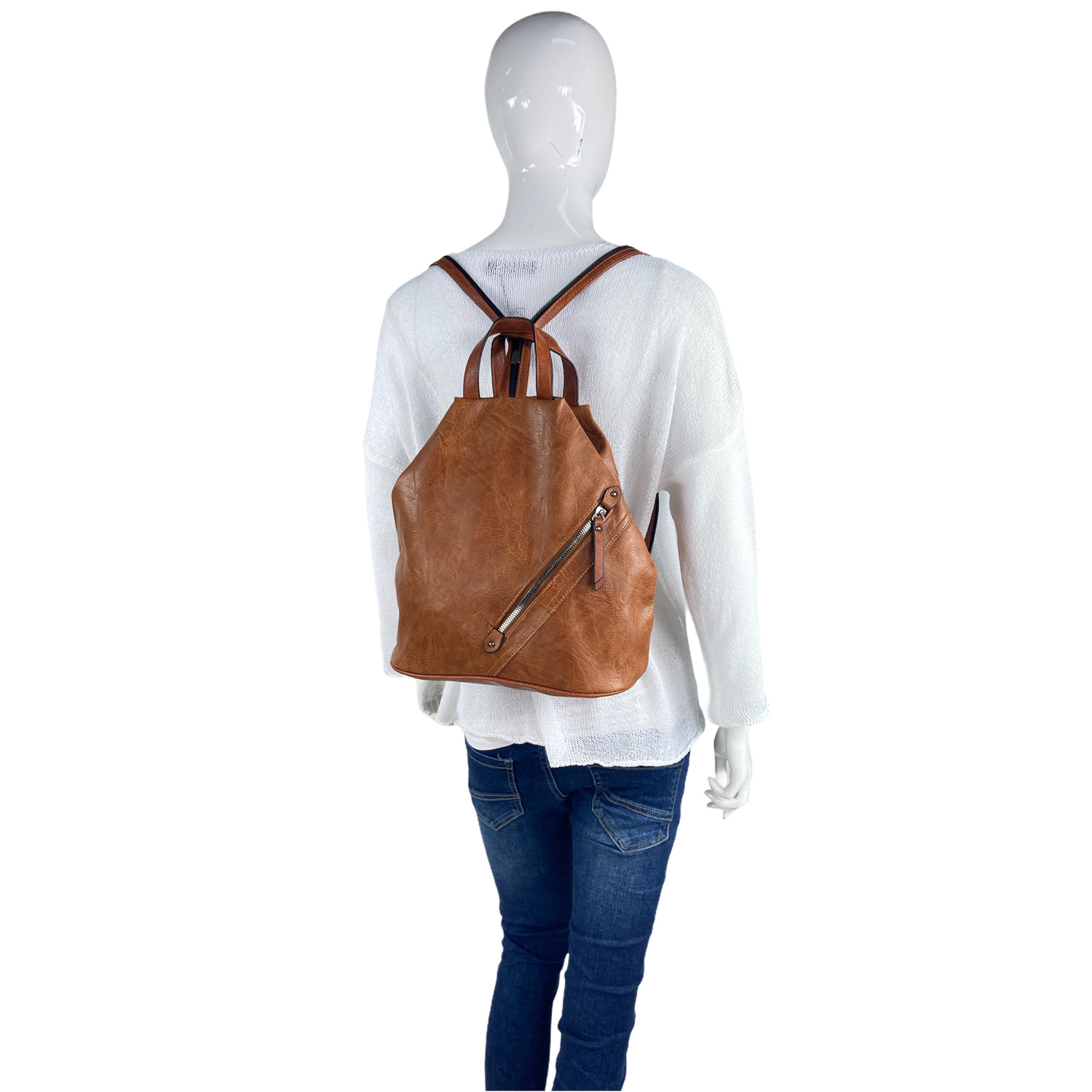 Antonio Damen Freizeit Rucksack  Camel Abbildung 5