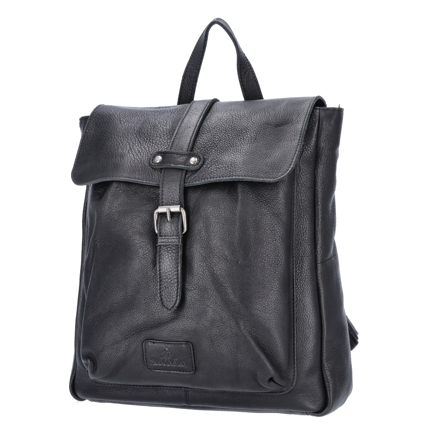 The Skandinavian Brand Damen Leder Rucksack  Black