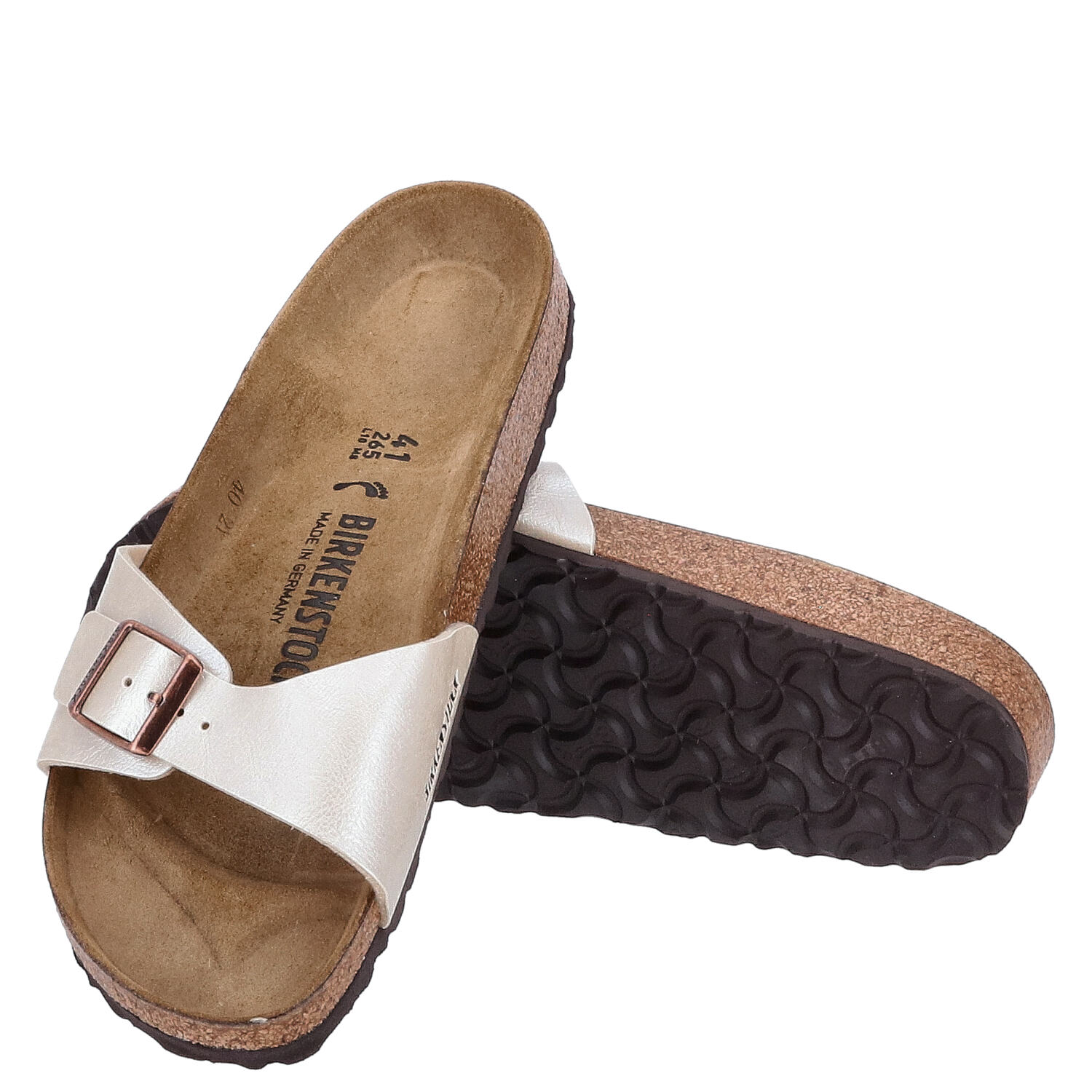 Birkenstock Sandalen Größe 41 Madrid Graceful Pearl White   Abbildung 1