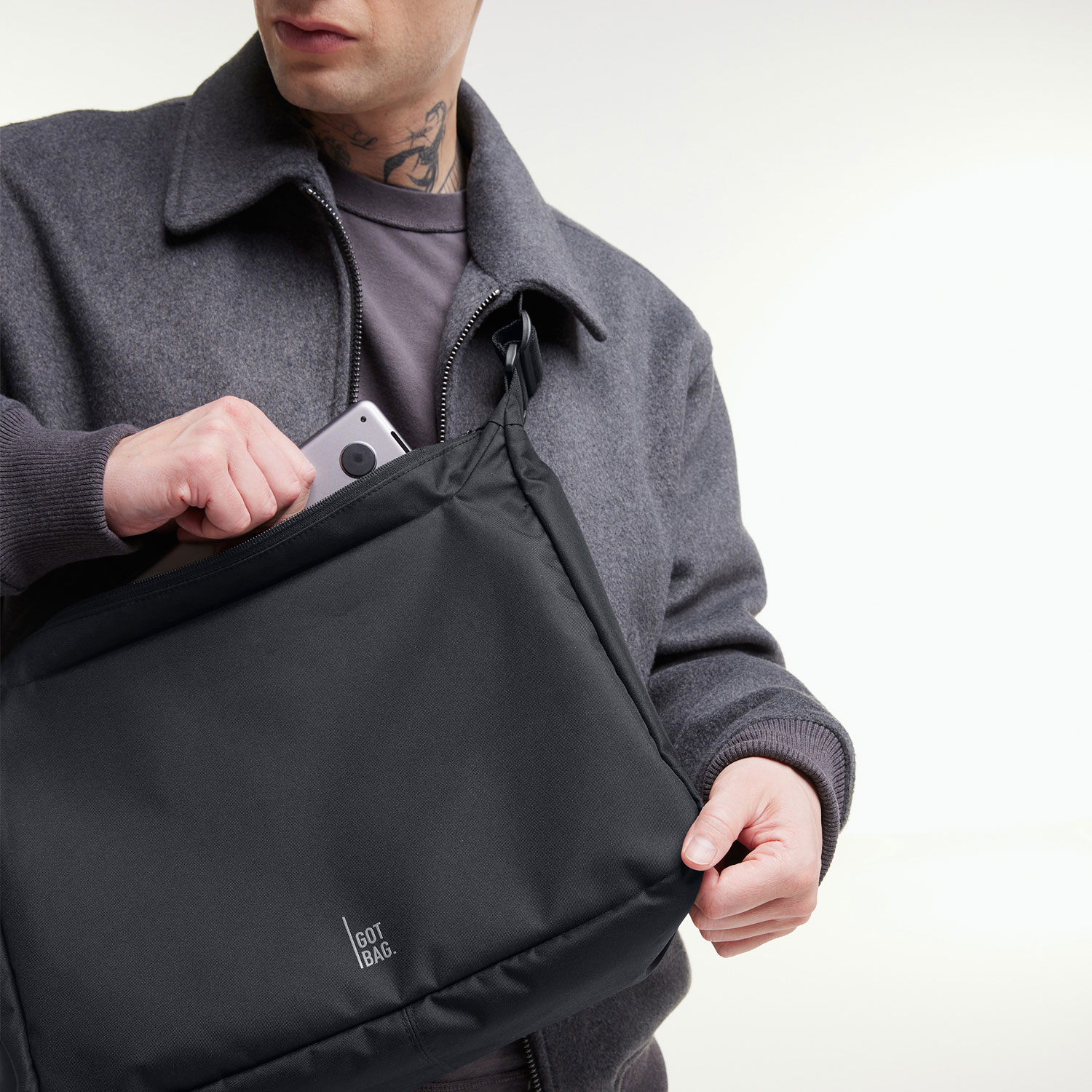 Got Bag Schultertasche Square Bag black monochrome Abbildung 7
