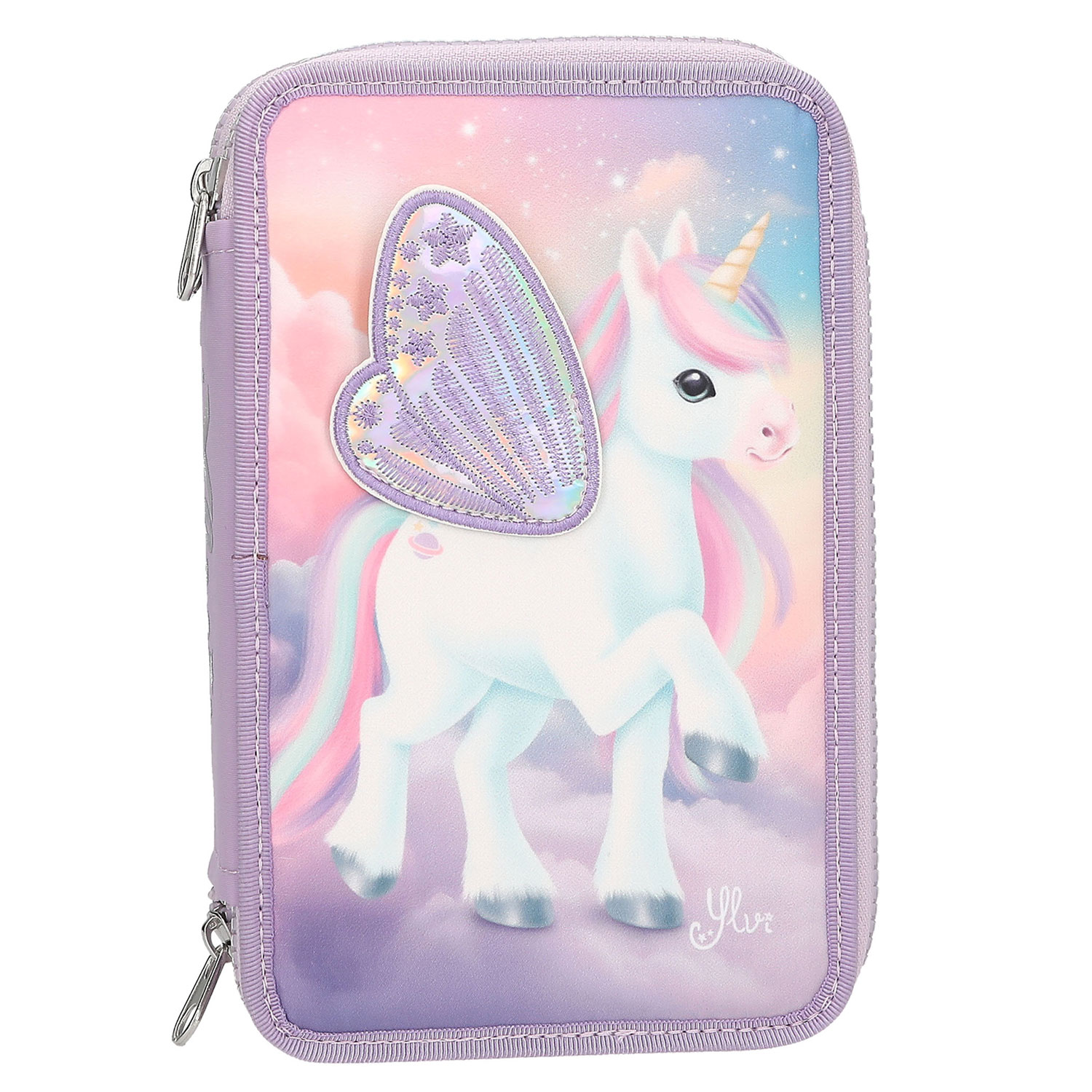Depesche 3-Fach Federtasche mit appliziertem Flügel Ylvi 