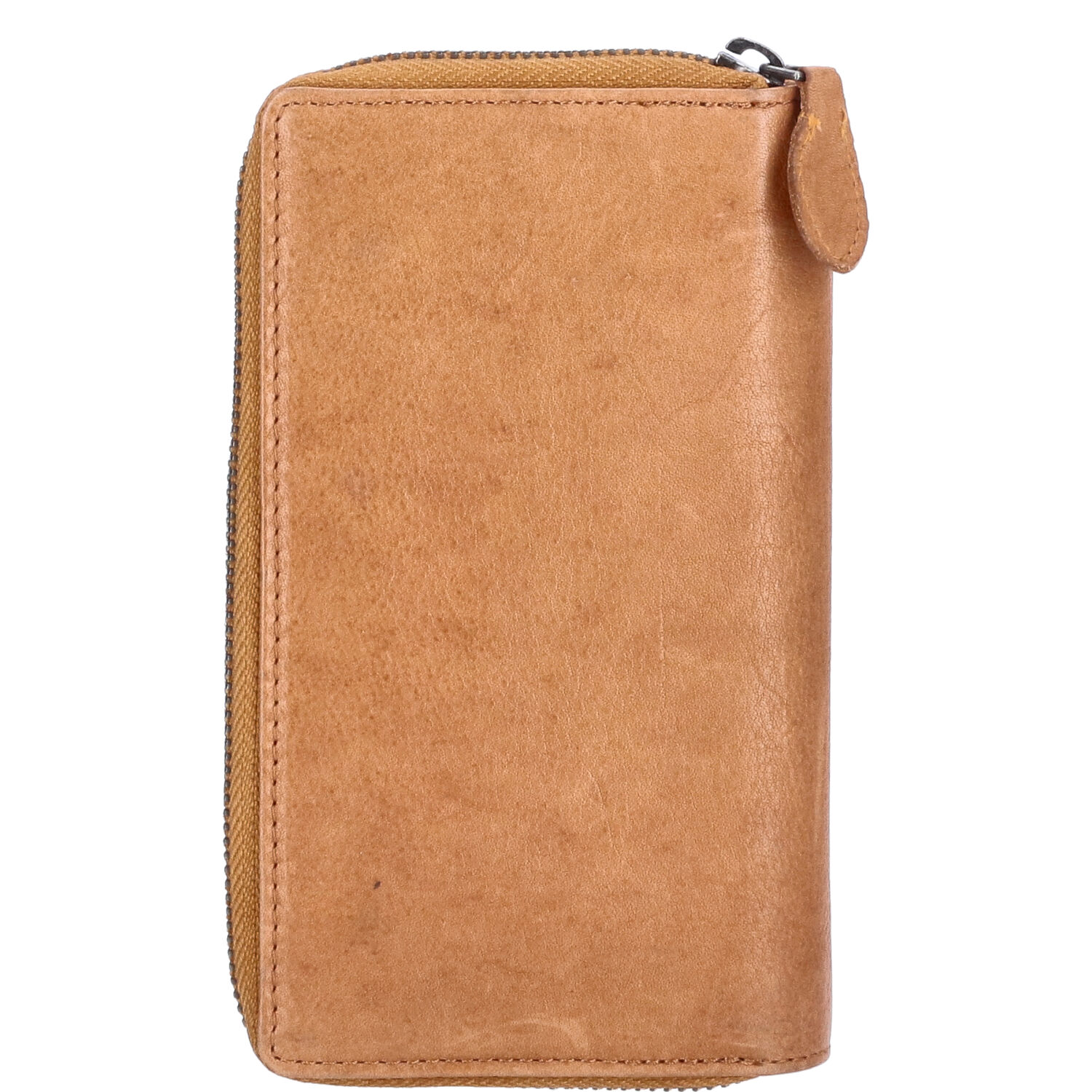 The Skandinavian Brand Damen Reißverschluss Börse Leder - Cognac Abbildung 3