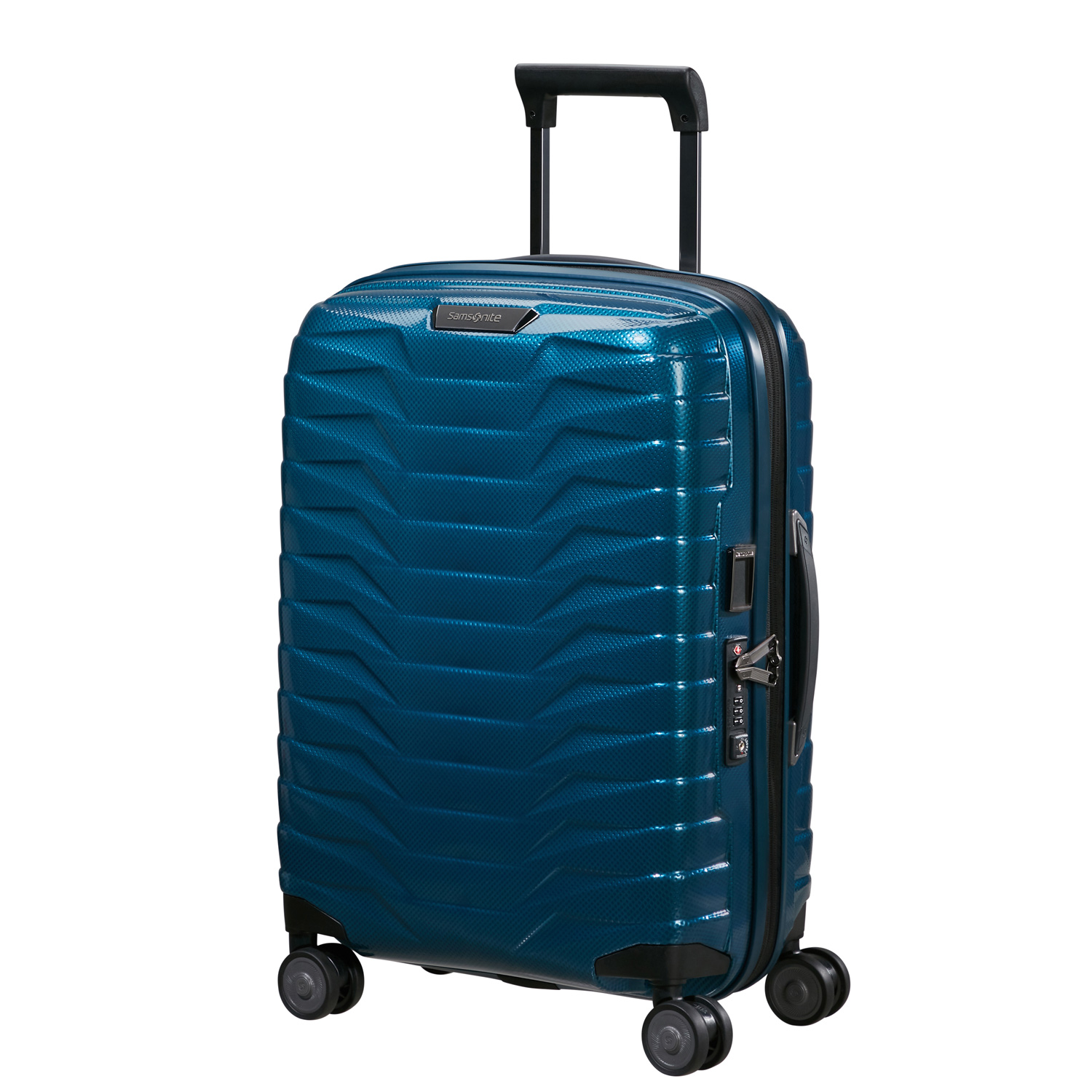 Samsonite Trolley mit 4 Rollen 55cm EXP.LENGTH Proxis Petrol Blue Abbildung 1