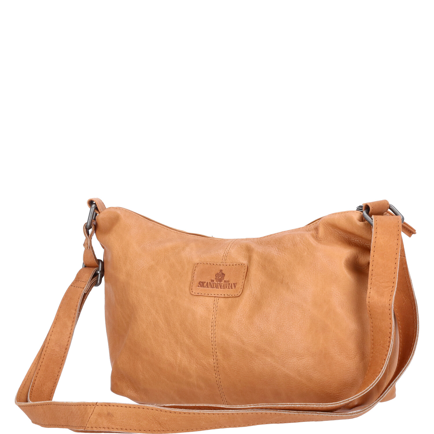 The Skandinavian Brand Damen Ledertasche, Schultertasche - Cognac Abbildung 4