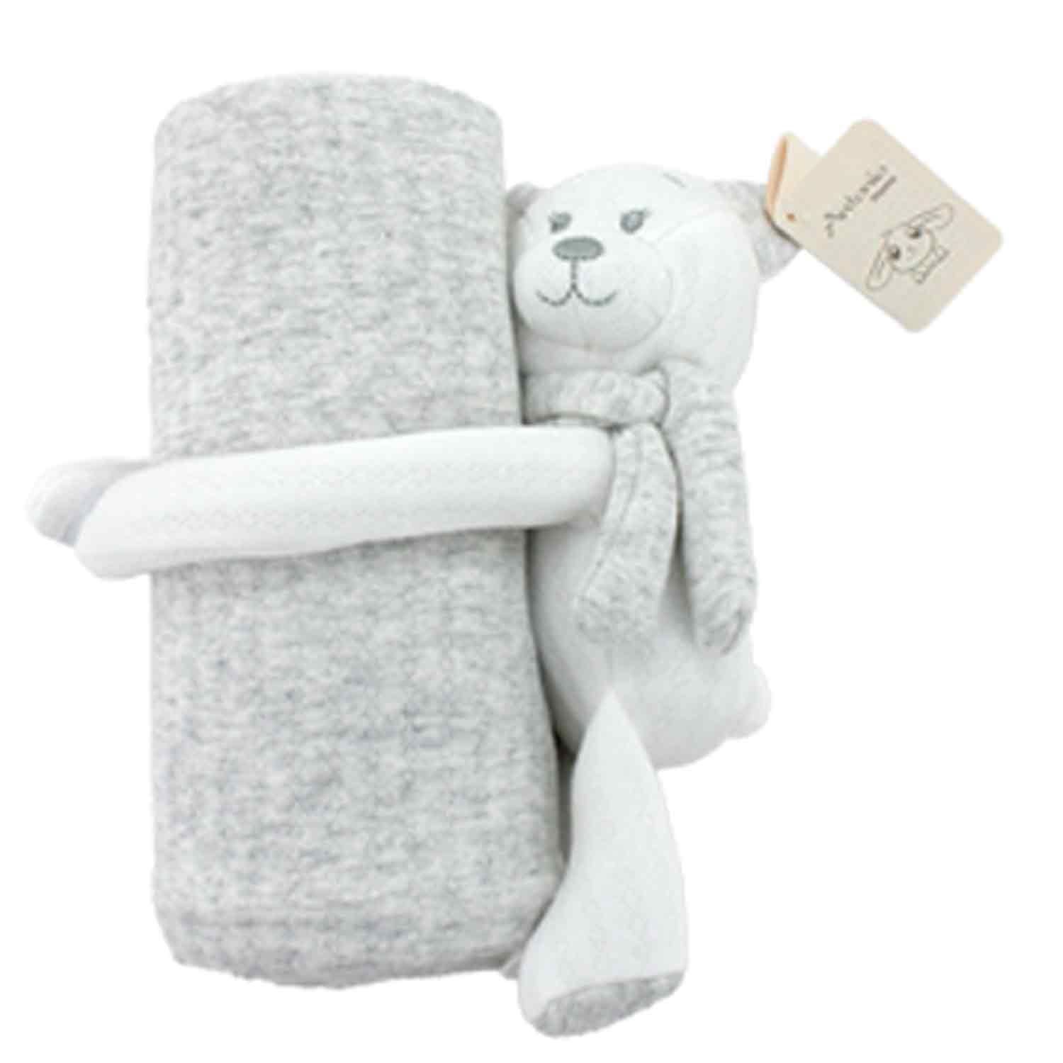 Antonio Baby-Kuscheldecke Bärchen grau Abbildung 1