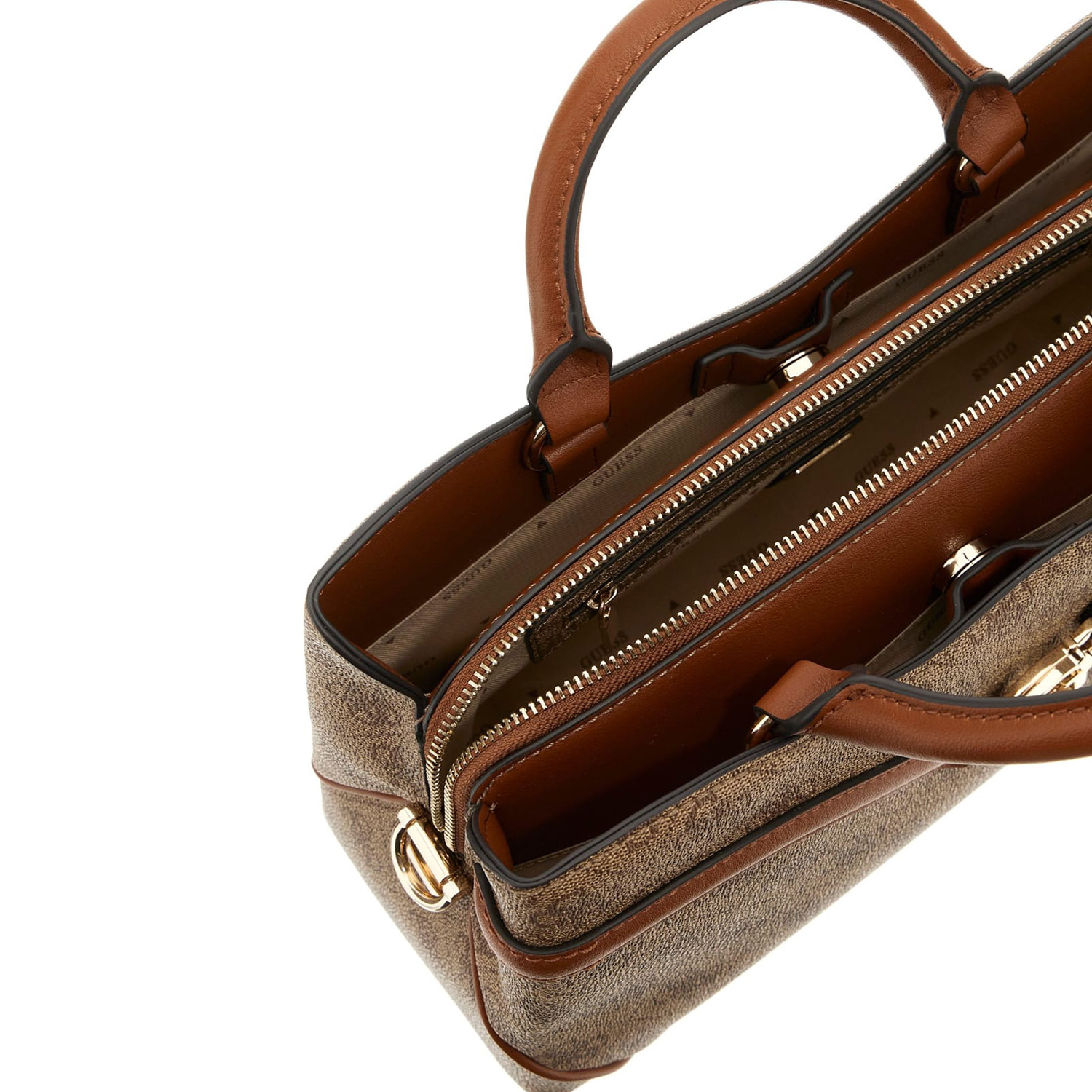 GUESS Handtasche Dea Latte Logo Abbildung 3