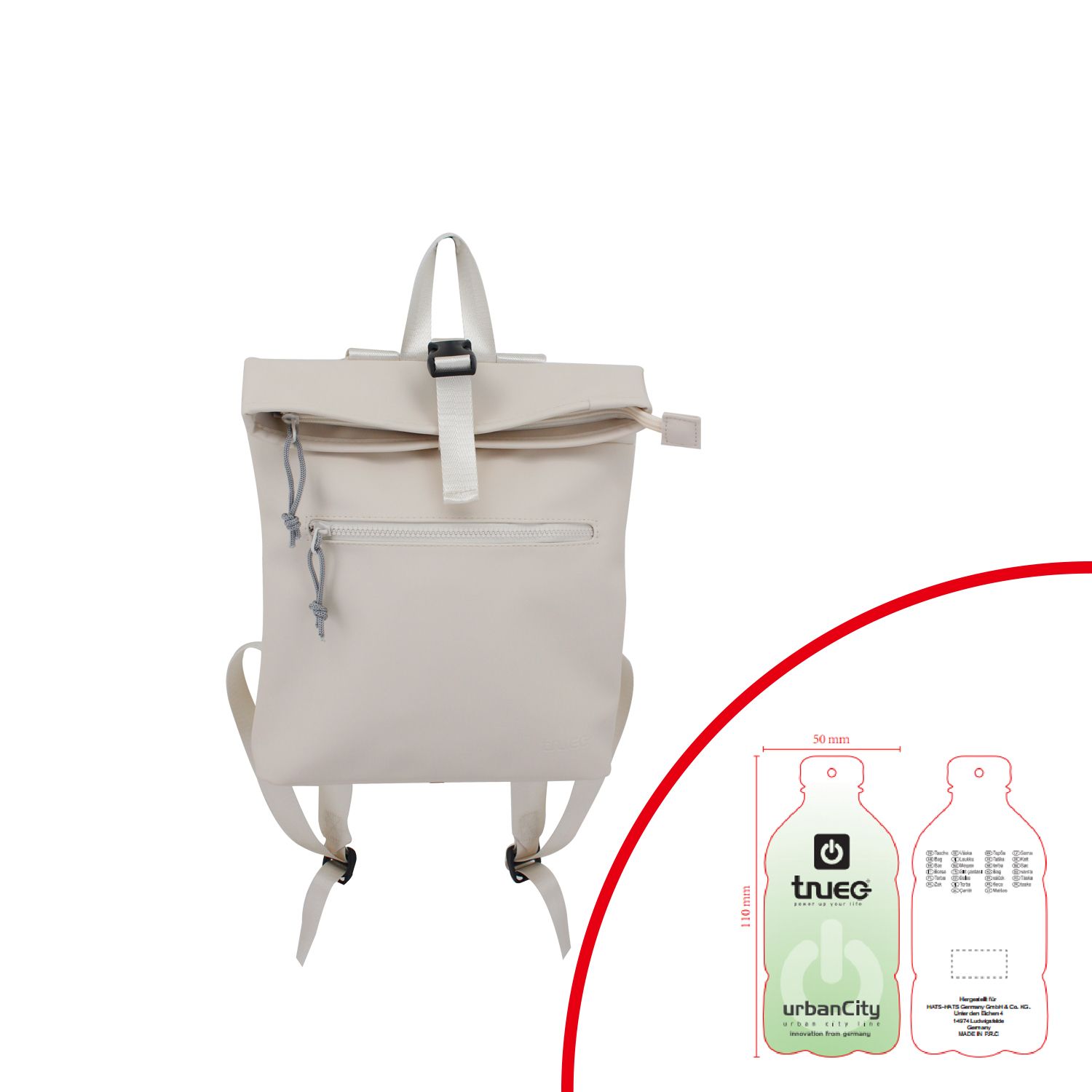 TheTrueC Freizeitrucksack Nele beige Abbildung 2