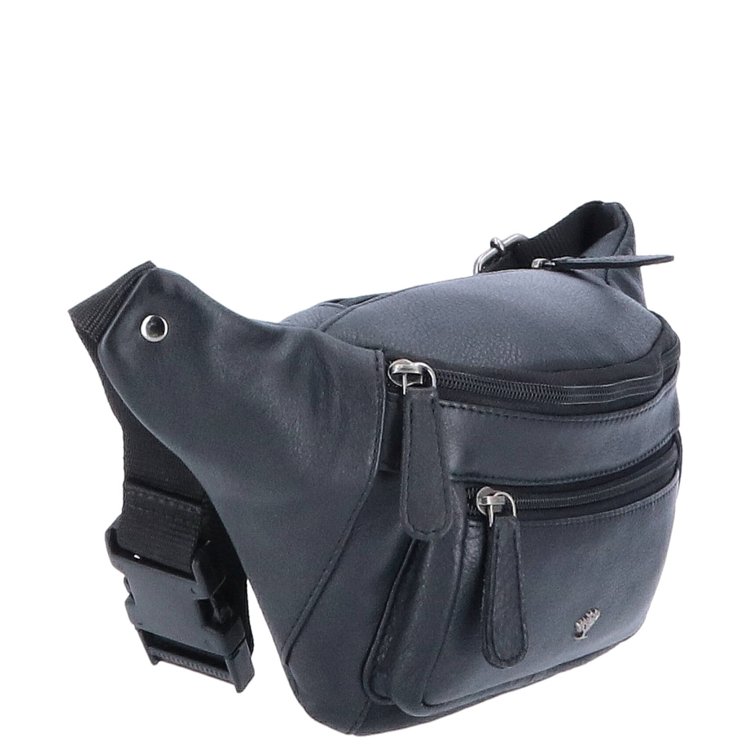 The Skandinavian Brand Leder Bauchtasche, Hüttasche, Body Bag - schwarz Abbildung 4