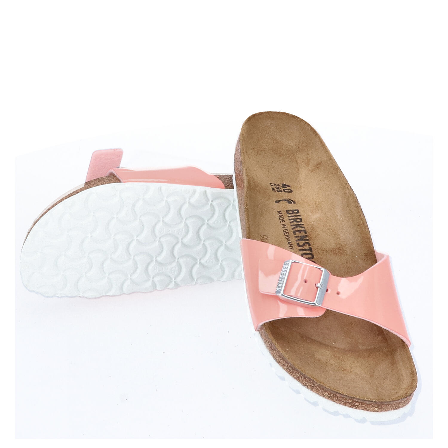 Birkenstock Sandalen Größe 40 Madrid BS Patent Coral Peach   Abbildung 1
