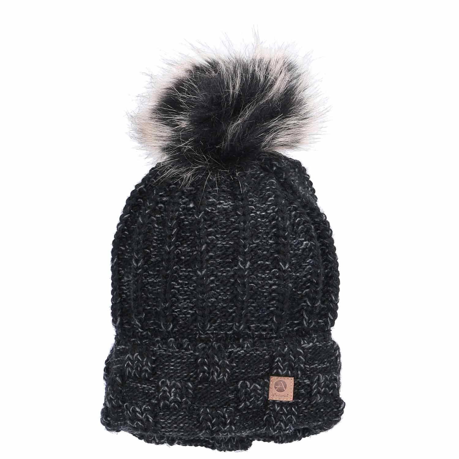 Antonio Damen Strick Mütze Beanie  schwarz Abbildung 1