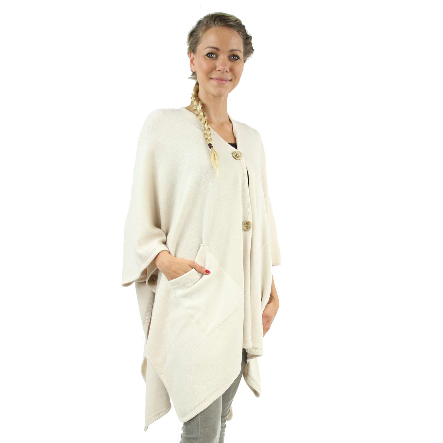 Antonio Poncho  mit Taschen  weiß