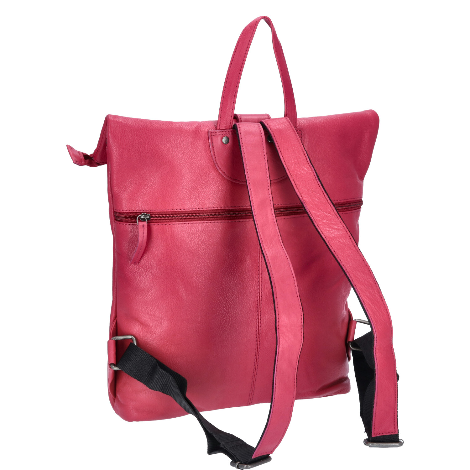 The Skandinavian Brand Damen Leder Rucksack  fuchsia Abbildung 2
