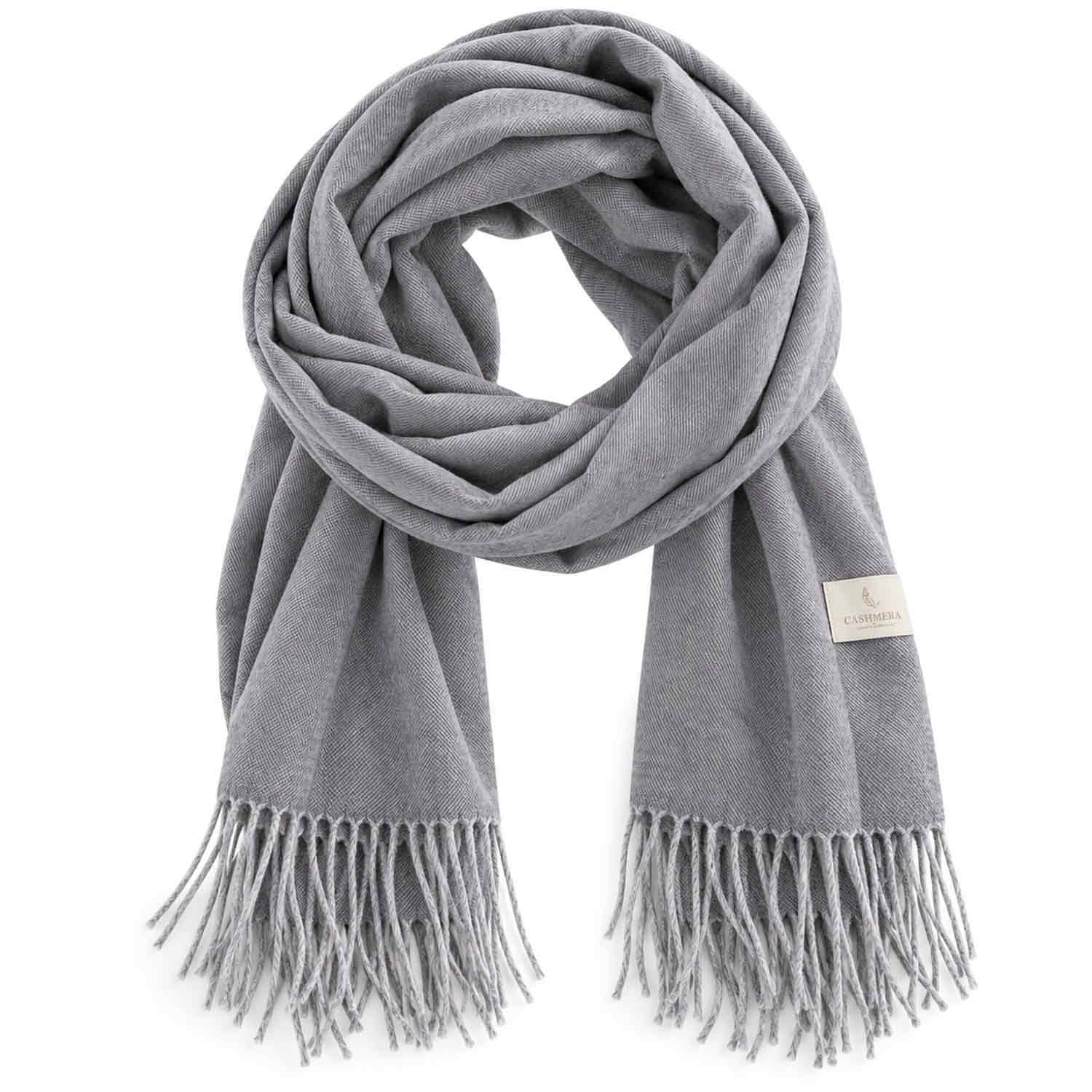 Cashmera Damen Winterschal - grey Abbildung 1