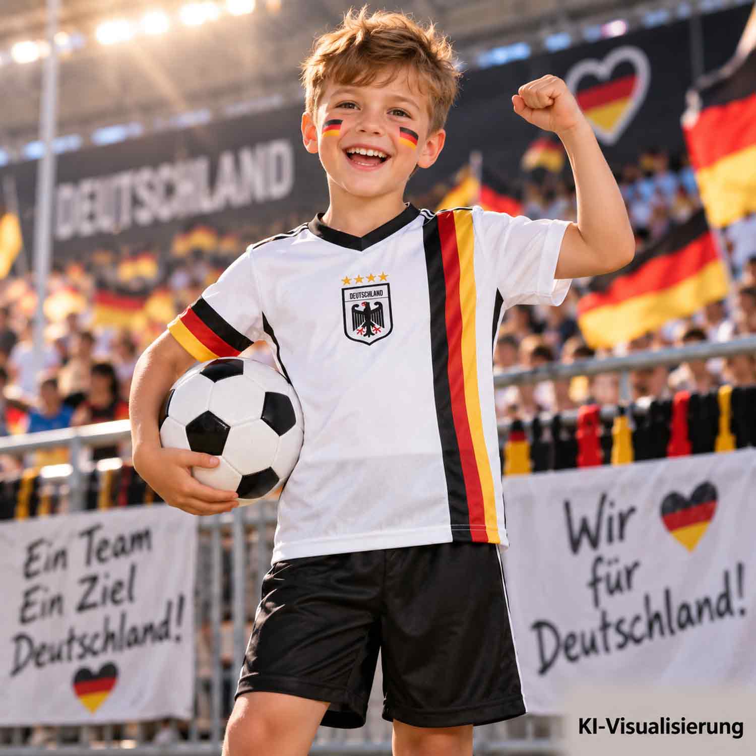 Antonio Fußball Kinder Triko Deutschland - Gr. XL 146-152 Abbildung 2