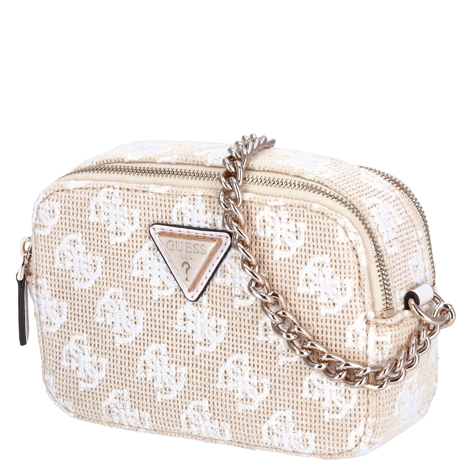 GUESS Damen Umhängetasche Vikky II White Logo