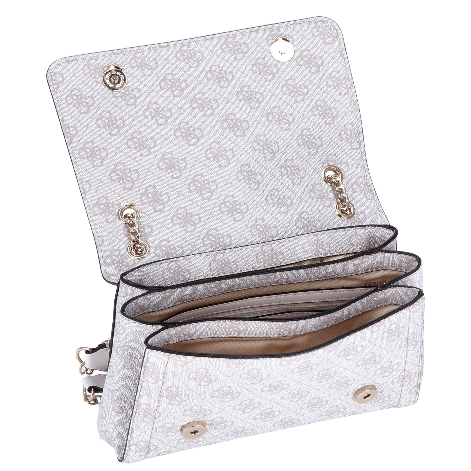 GUESS Damen Schultertasche Noelle Dove Logo Abbildung 6