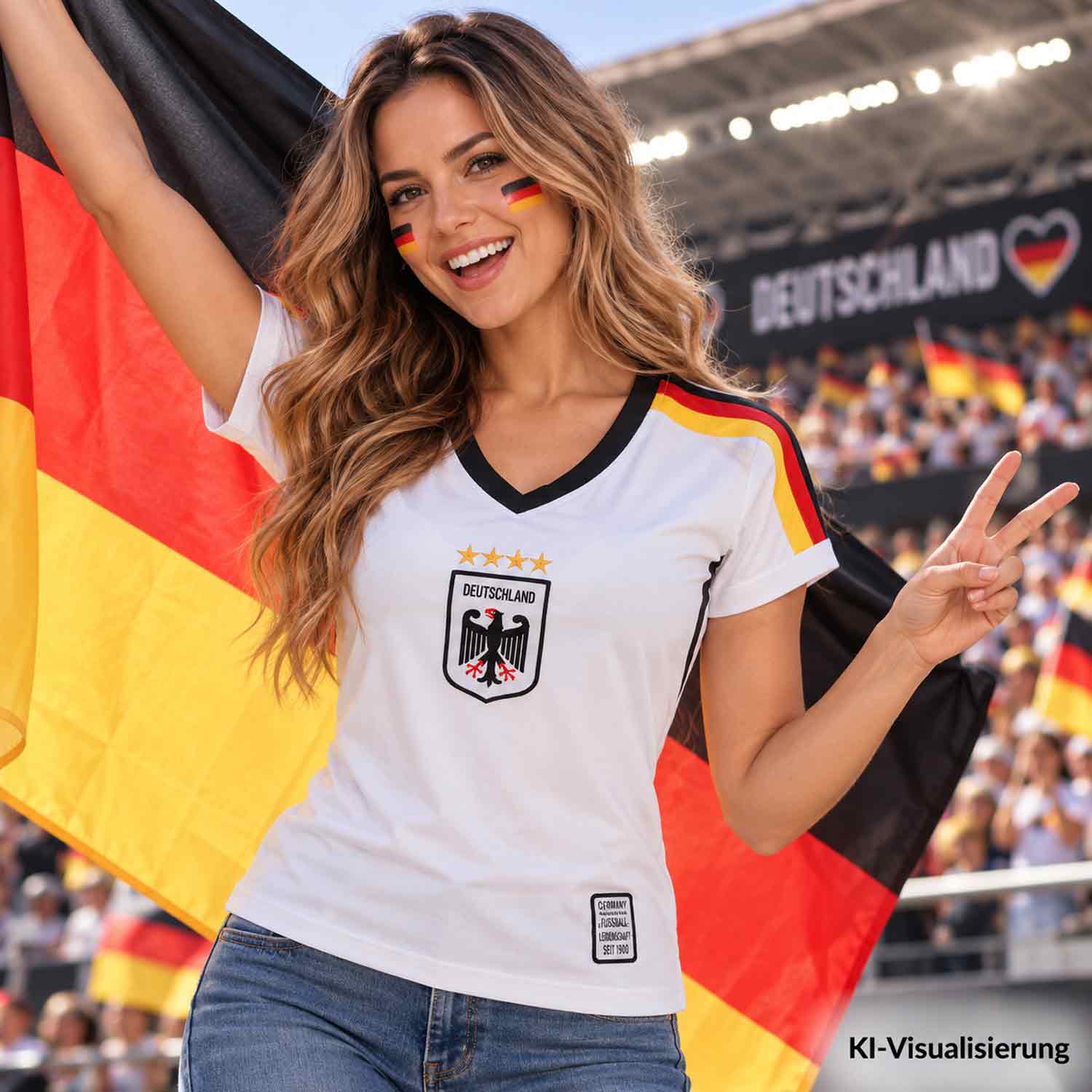 Antonio  Frauen Fussball Trikot Deutschland - weiß Gr. M Abbildung 2