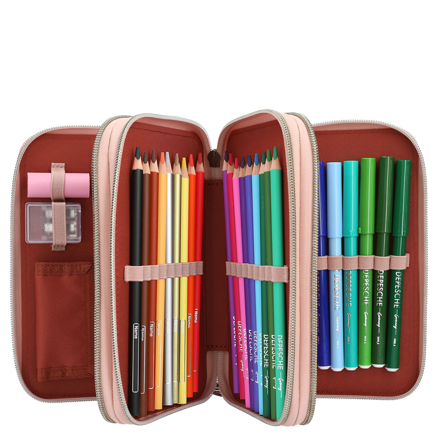 Depesche 3-Fach Federtasche TOPModel FUR EVER FRIENDS Rosa Abbildung 4