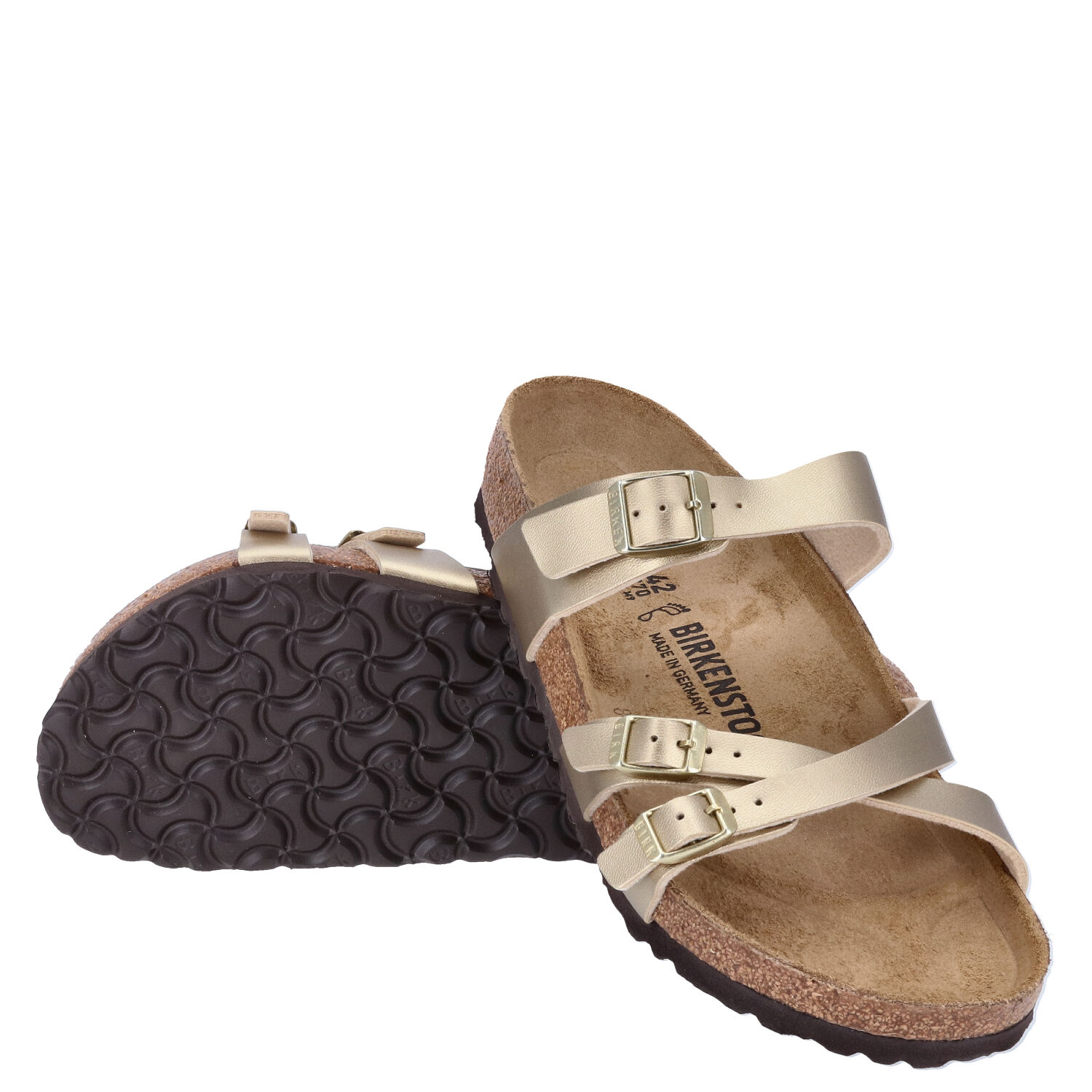 Birkenstock Sandalenn Größe 42 Franca gold  