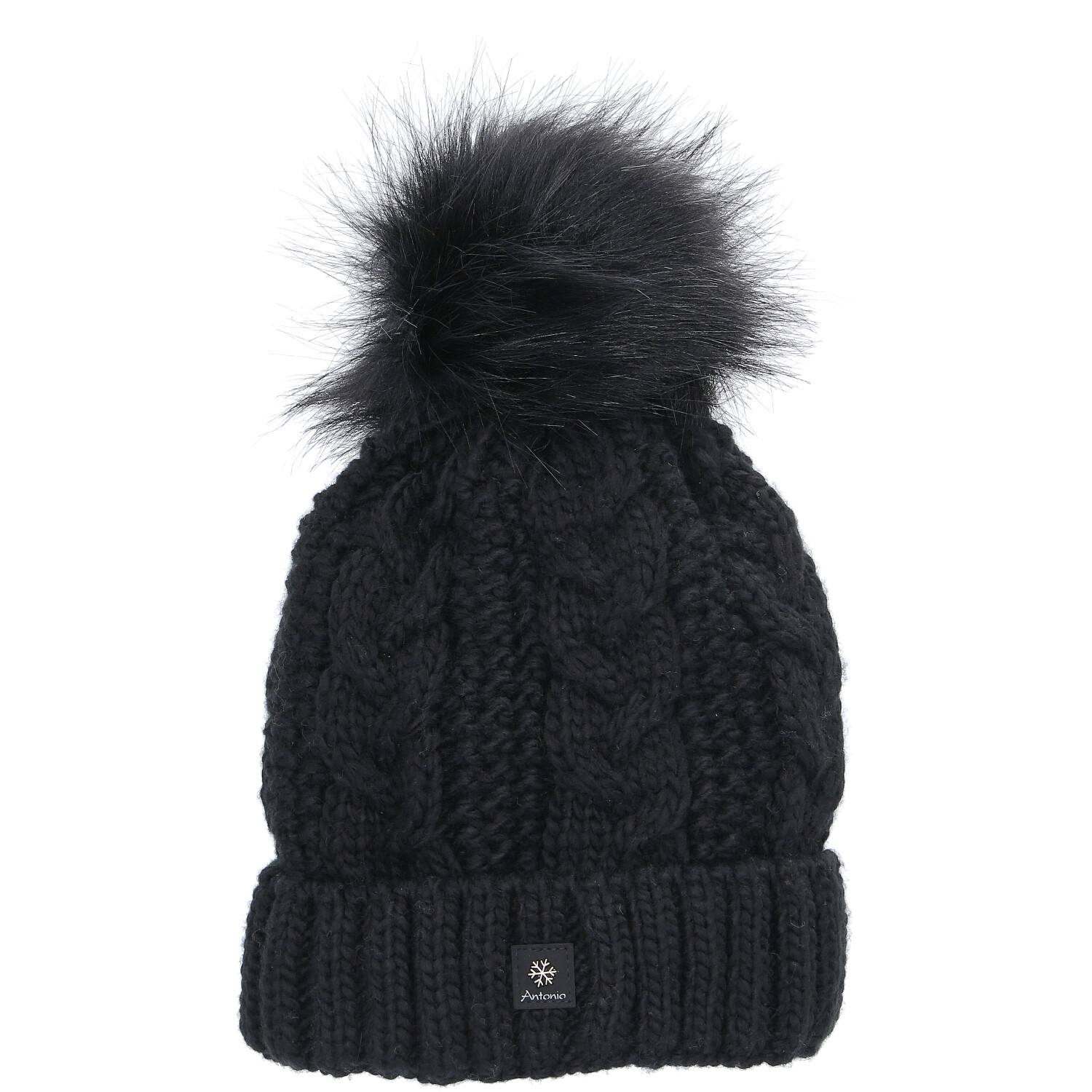 Antonio Damen Strick Mütze Beanie W23/24 Black