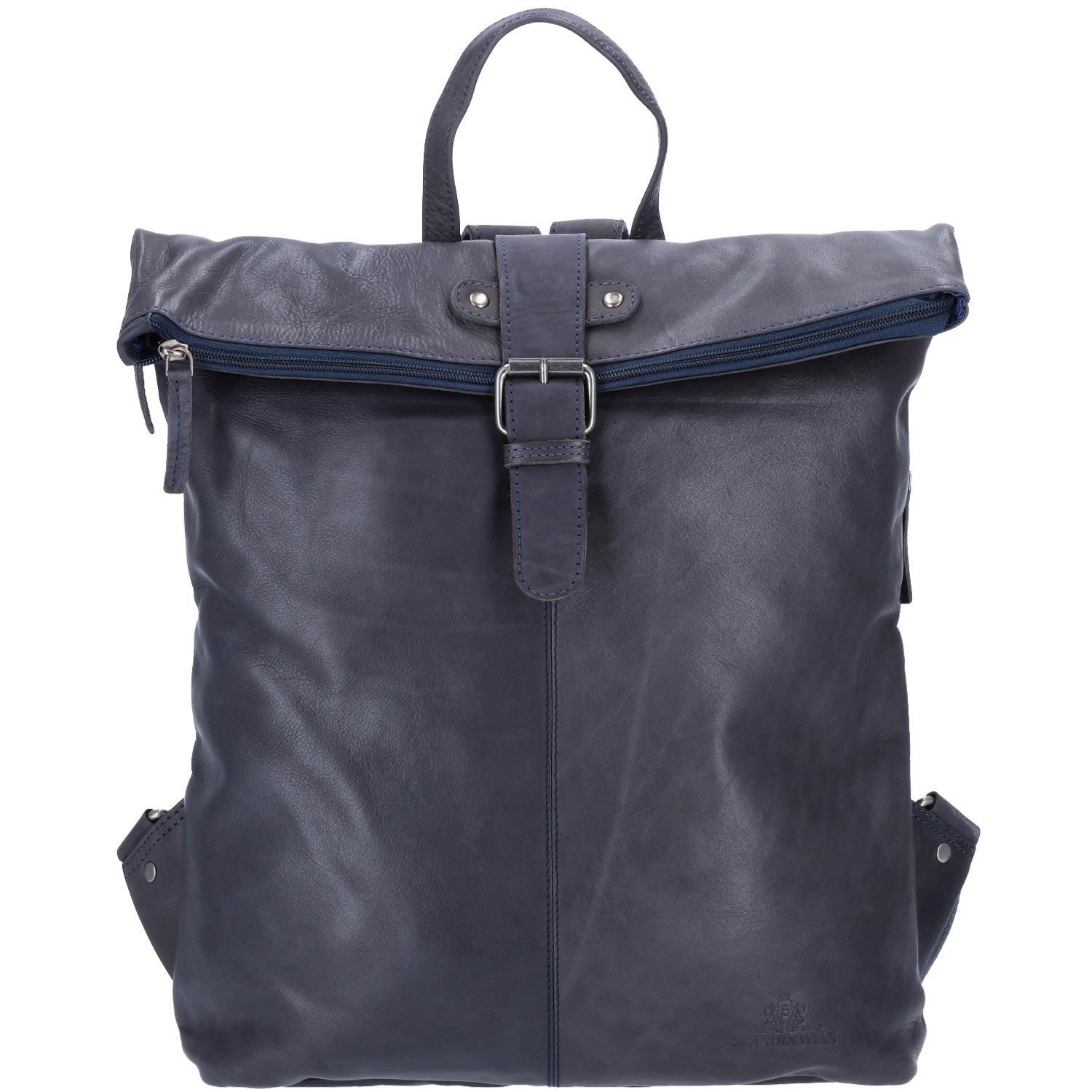 The Skandinavian Brand Lady Backpack Washed Leather blau