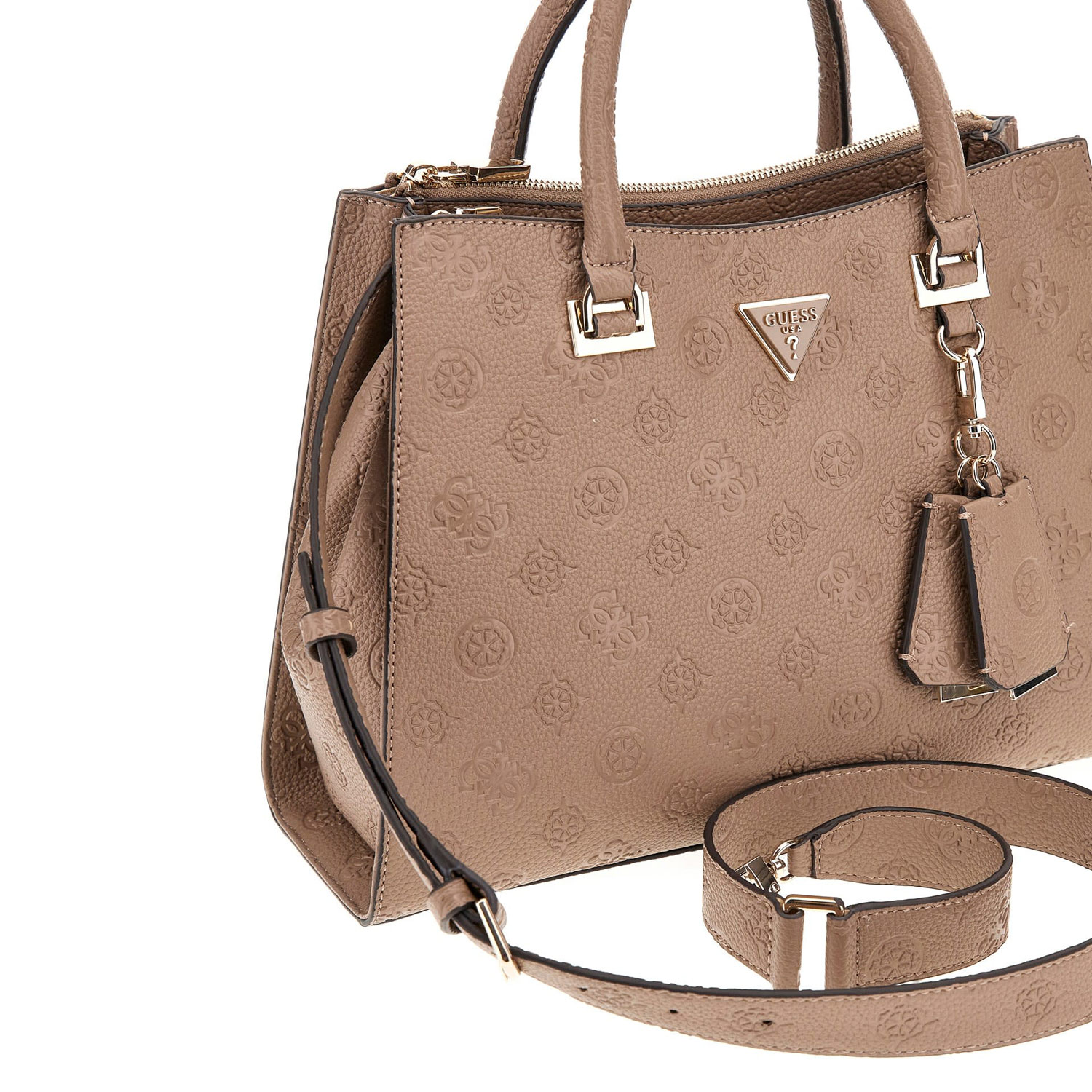 GUESS Handtasche Cresidia II Dark Taupe Logo Abbildung 5