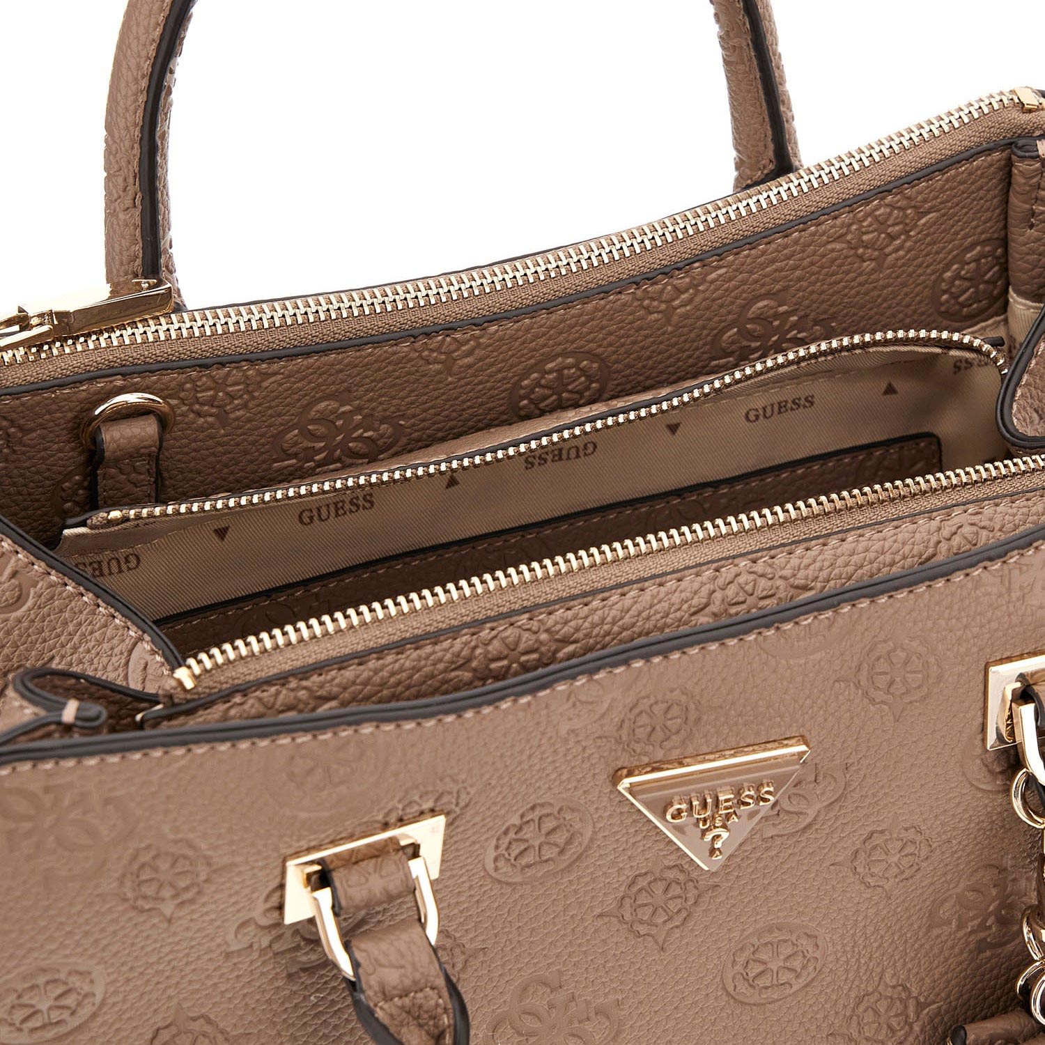 GUESS Handtasche Cresidia II Dark Taupe Logo Abbildung 4