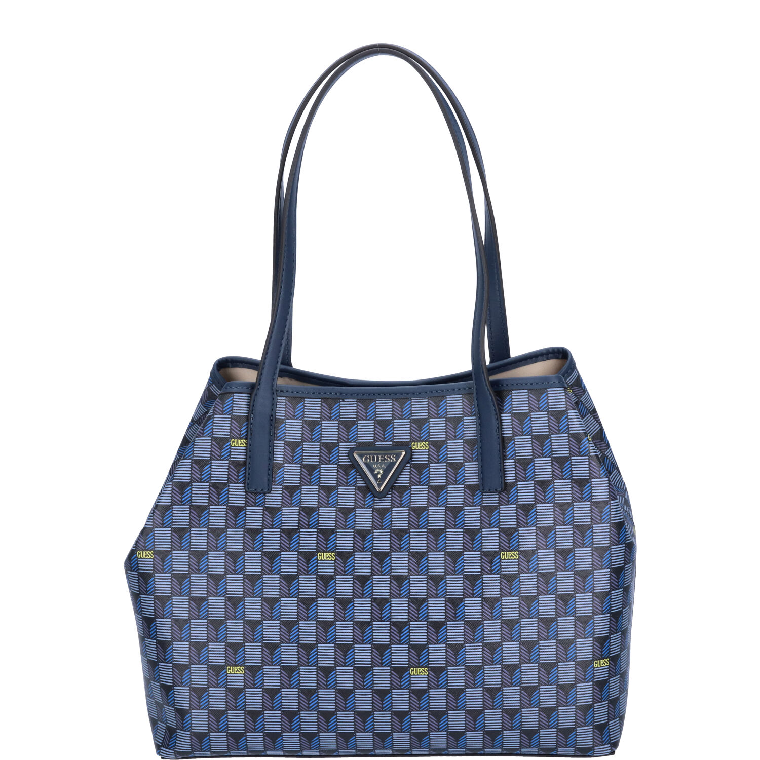 GUESS Damen Shopper Vikky Blue Logo
