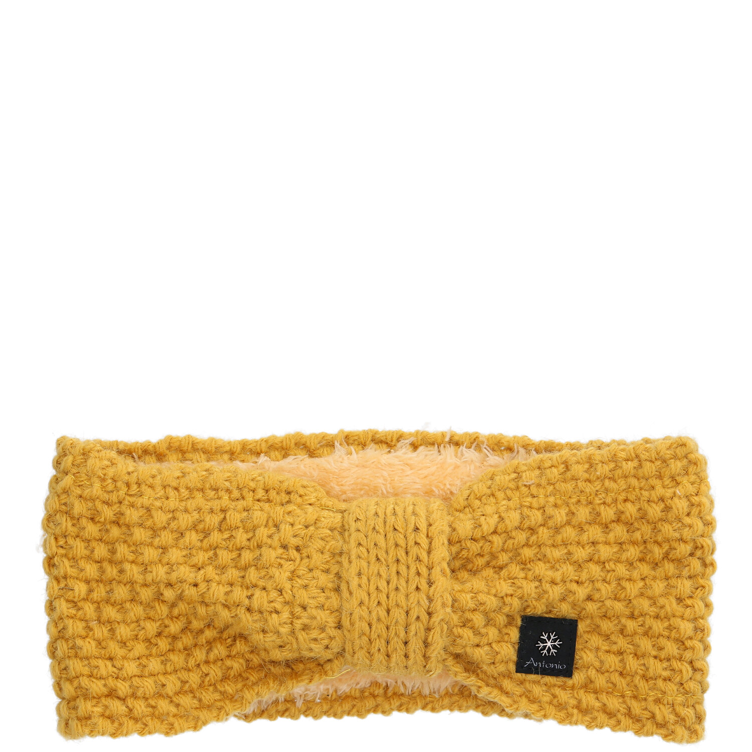 Antonio Damen Strick Stirnband mit Fleece  yellow Abbildung 1