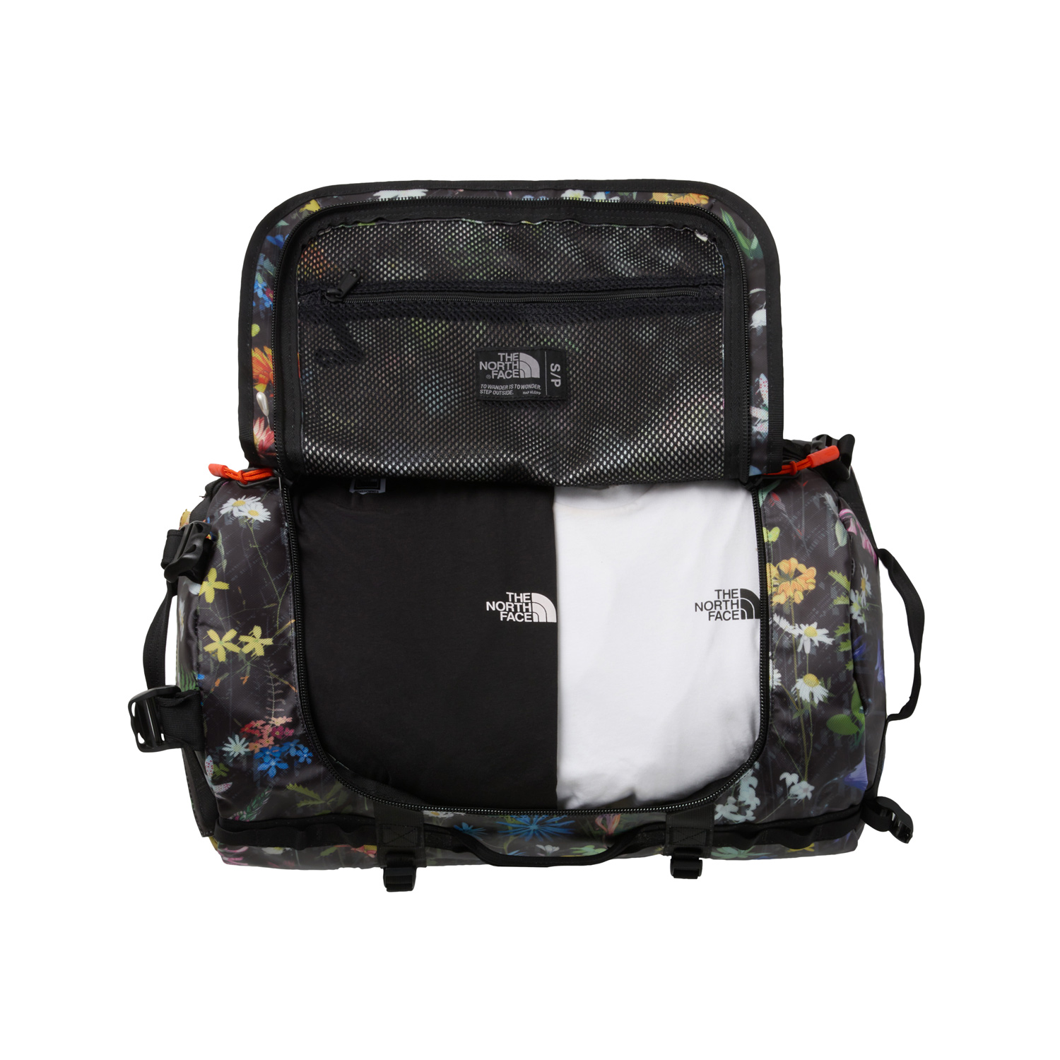The North Face Reisetasche/Rucksack Base Camp Duffel S Black Alpine Floral Abbildung 3