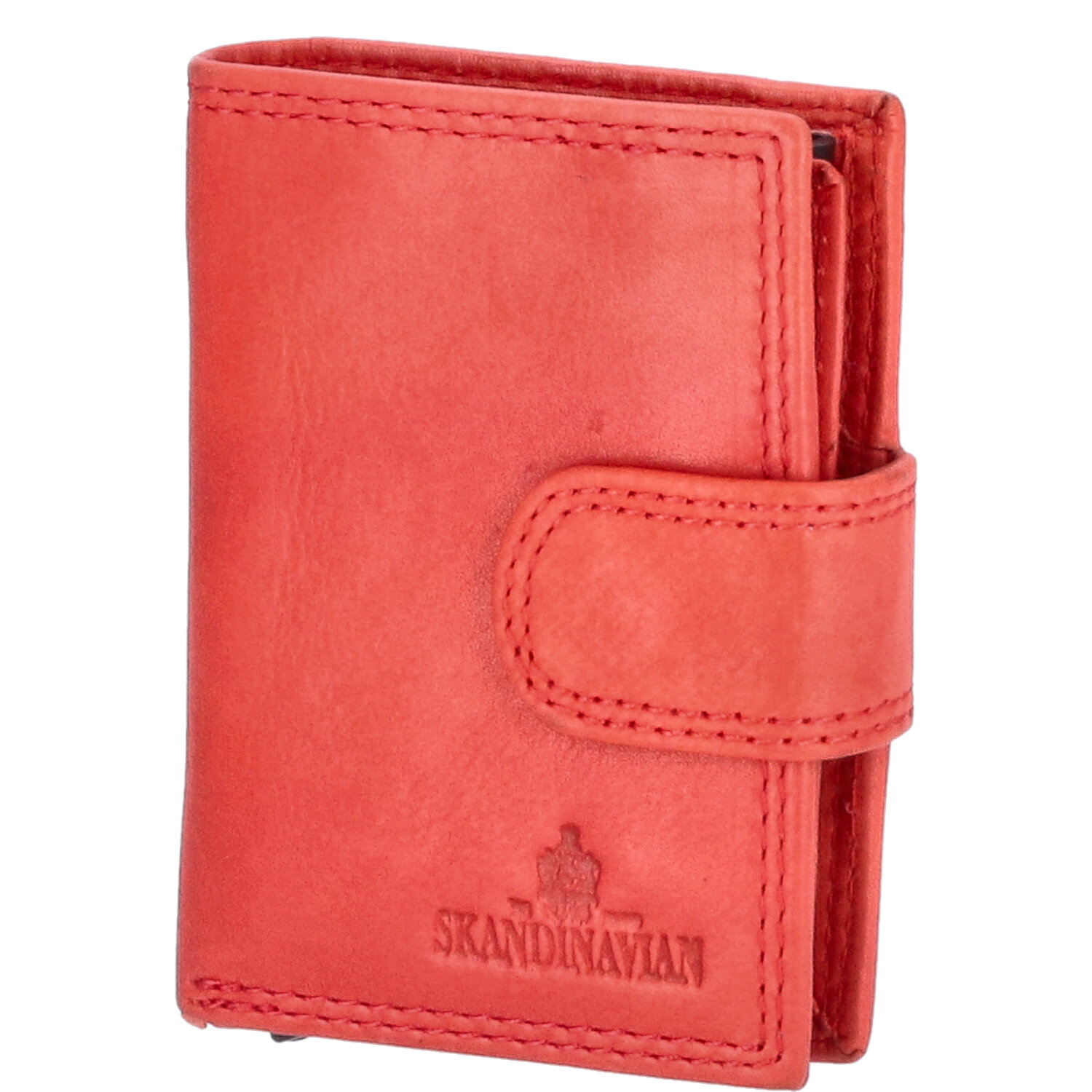 The Skandinavian Brand Kreditkarten Etui Leder  rot